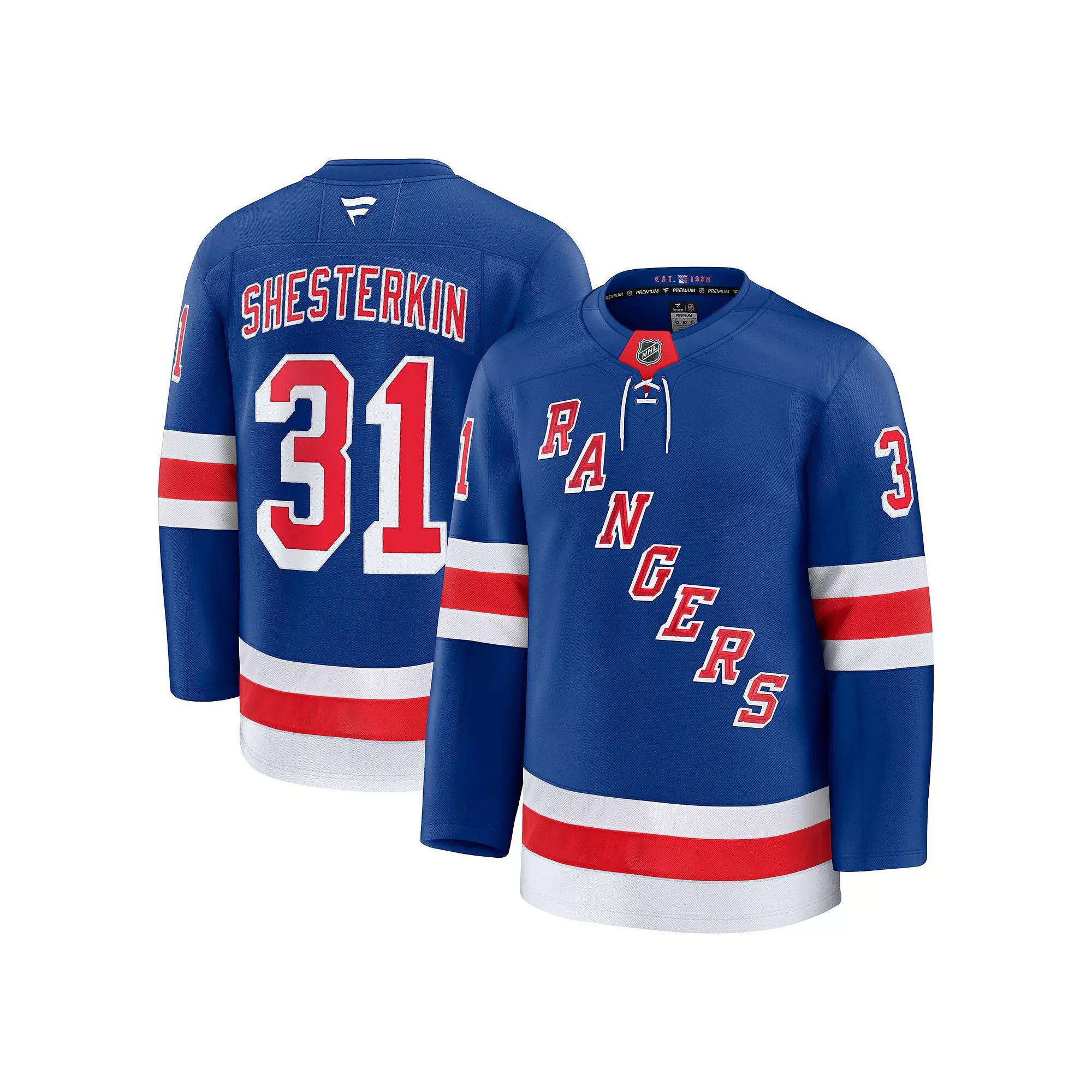 Men's Fanatics Igor Shesterkin Blue New York Rangers Home Premium Jersey, Size: 54, Ran Blue Product Image