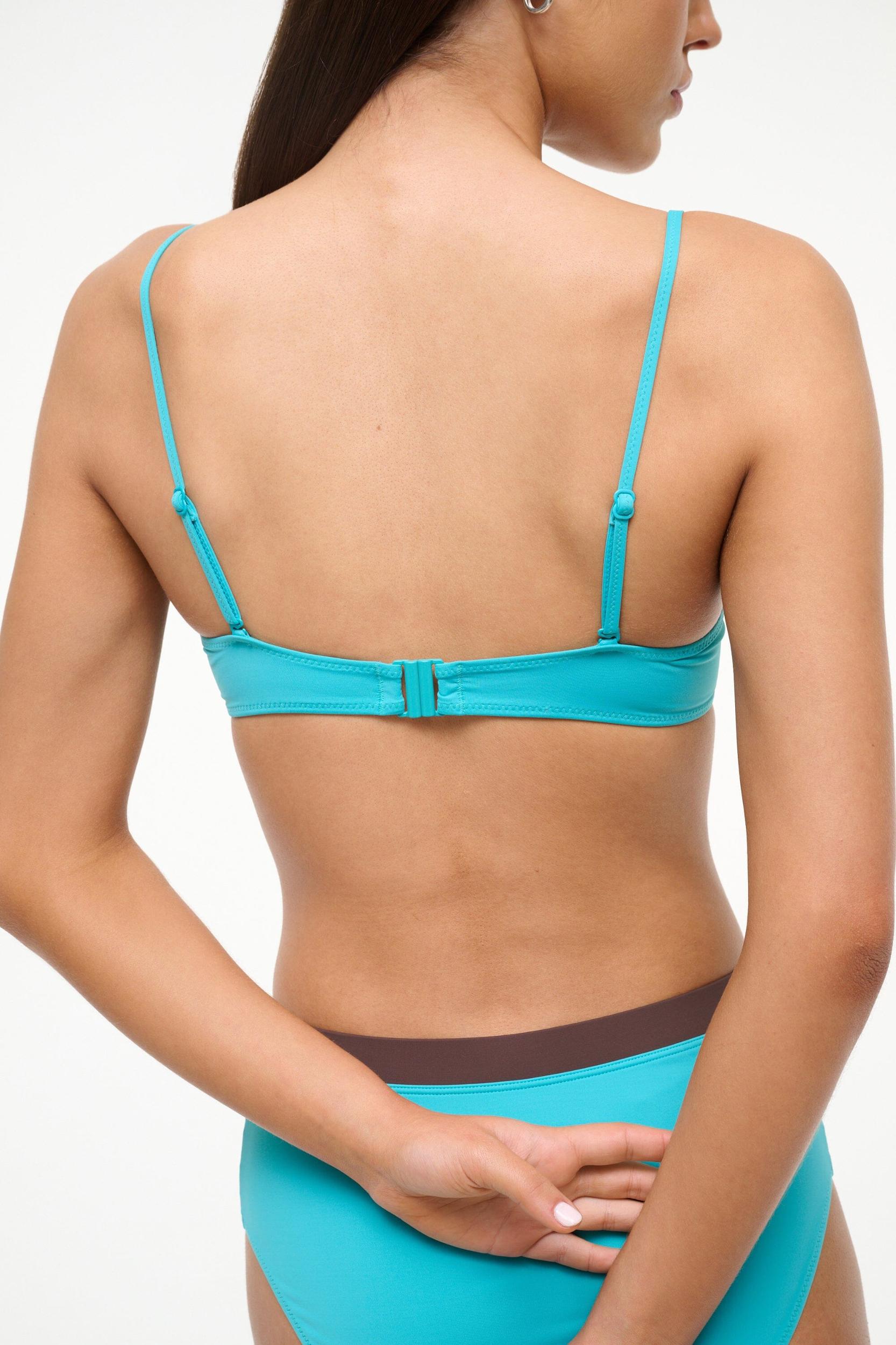 JO BALCONETTE BIKINI TOP | TEAL DARK CHOCOLATE Product Image