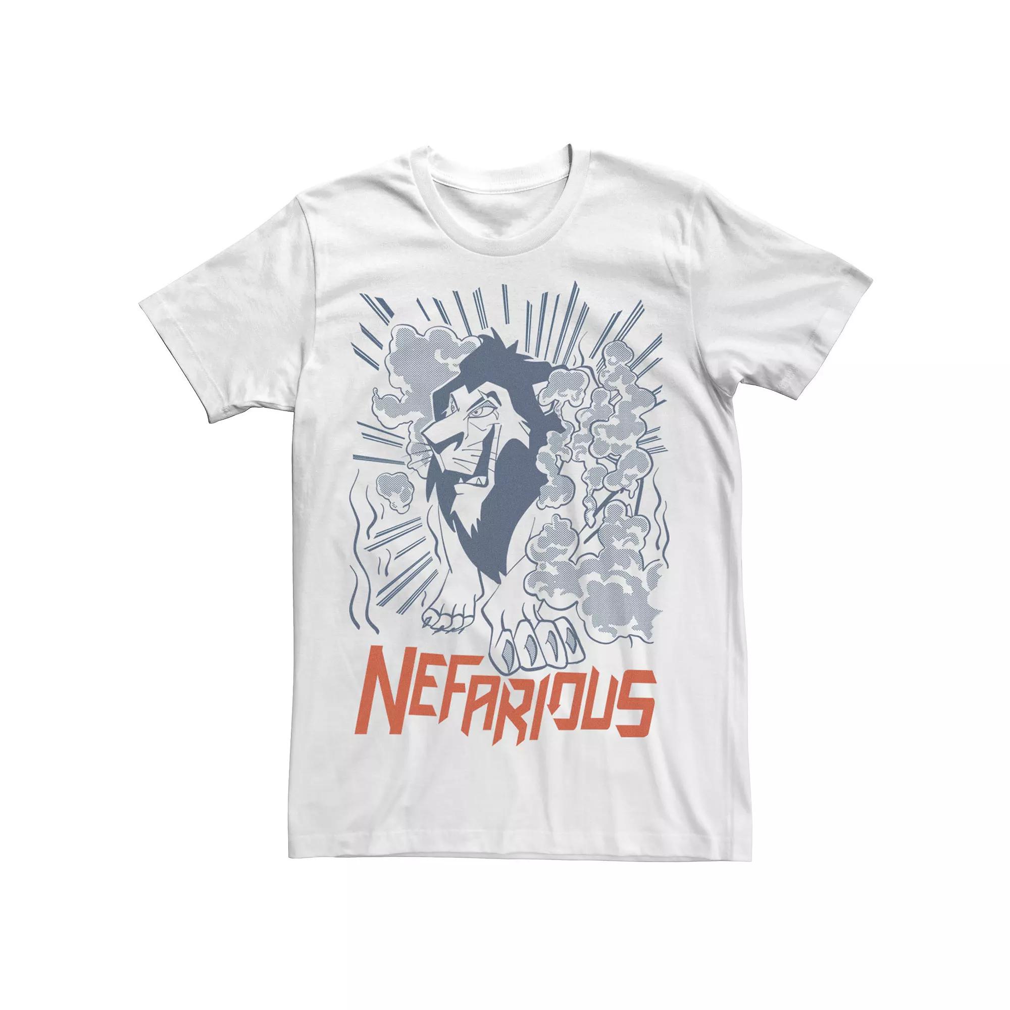 Disney's The Lion King Scar Nefarious Men's Tee, Size: XXL, White Product Image