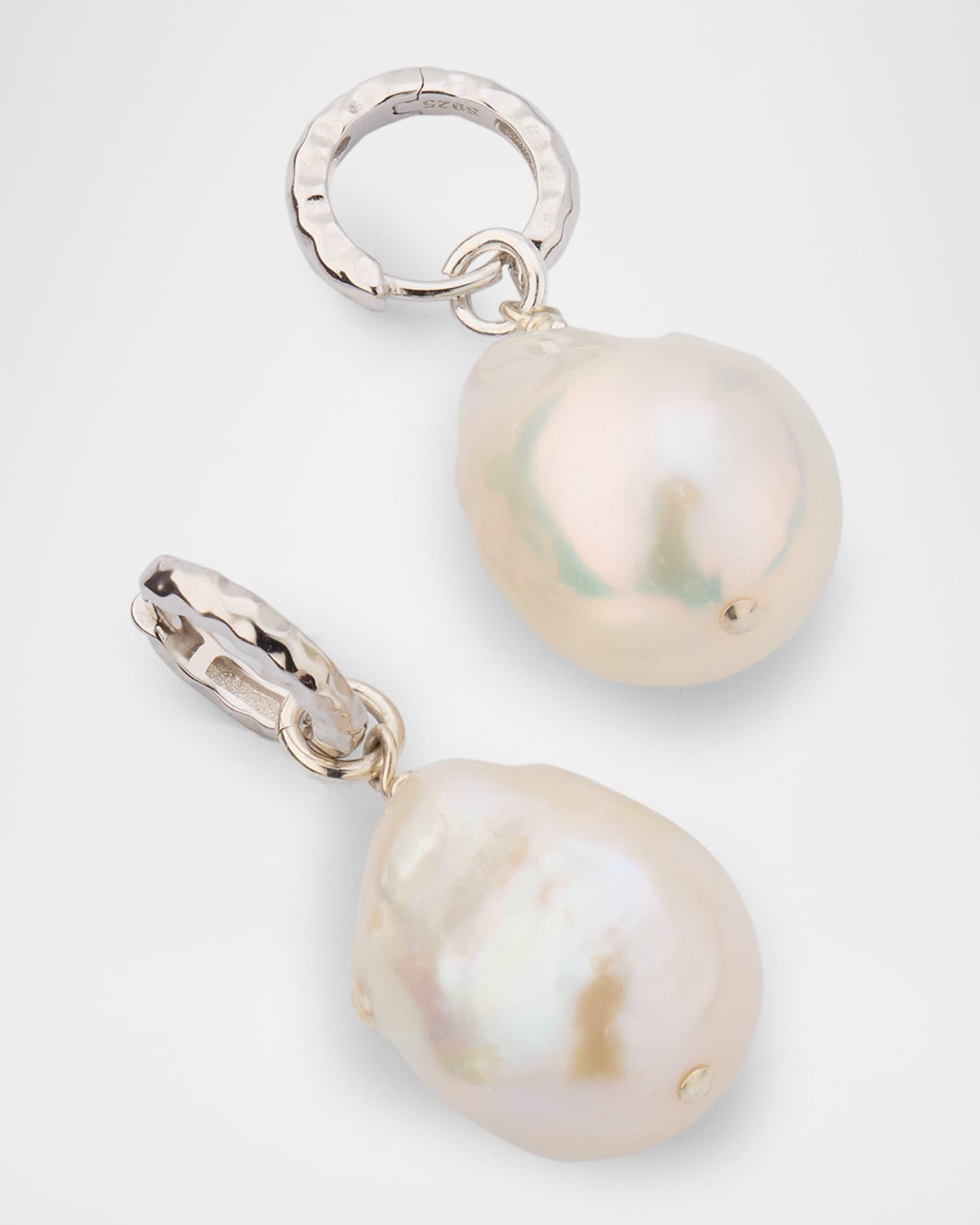 Sterling Silver Cultured Pearl Drop Earrings Product Image