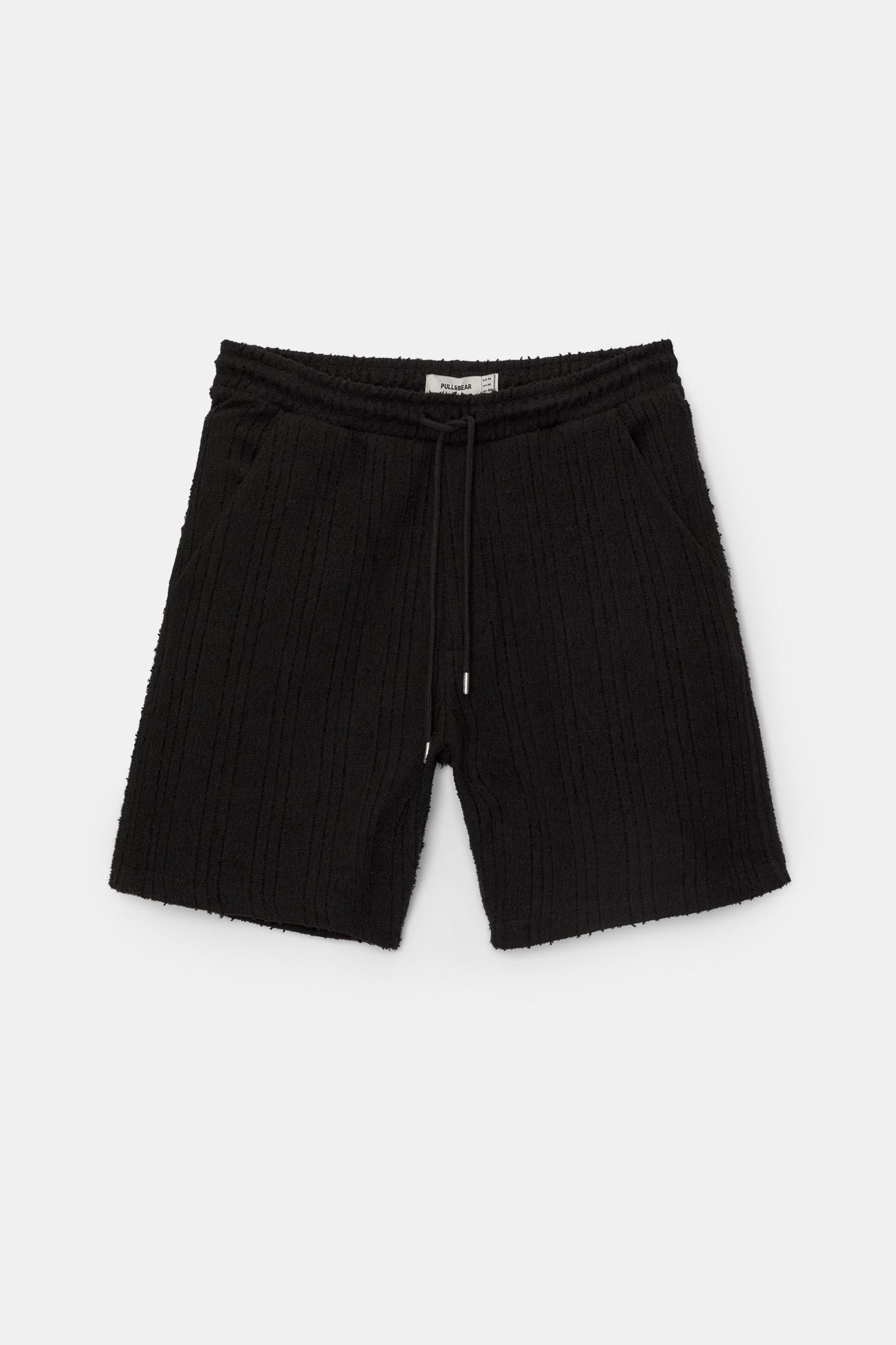 Waffle-knit Bermuda sweatpant shorts Product Image