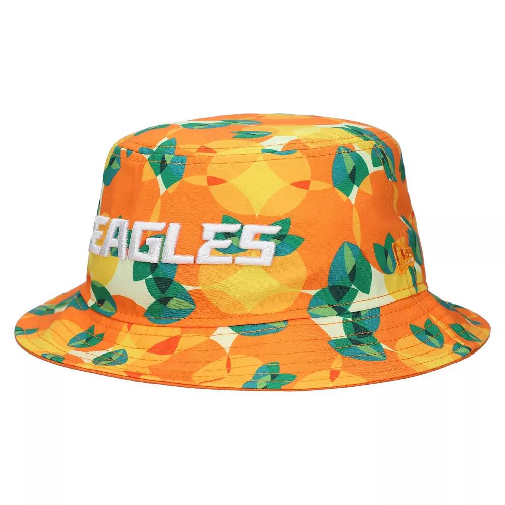 Men's New Era Orange Philadelphia Eagles Citrus Bucket Hat, Size: Small/Medium Product Image