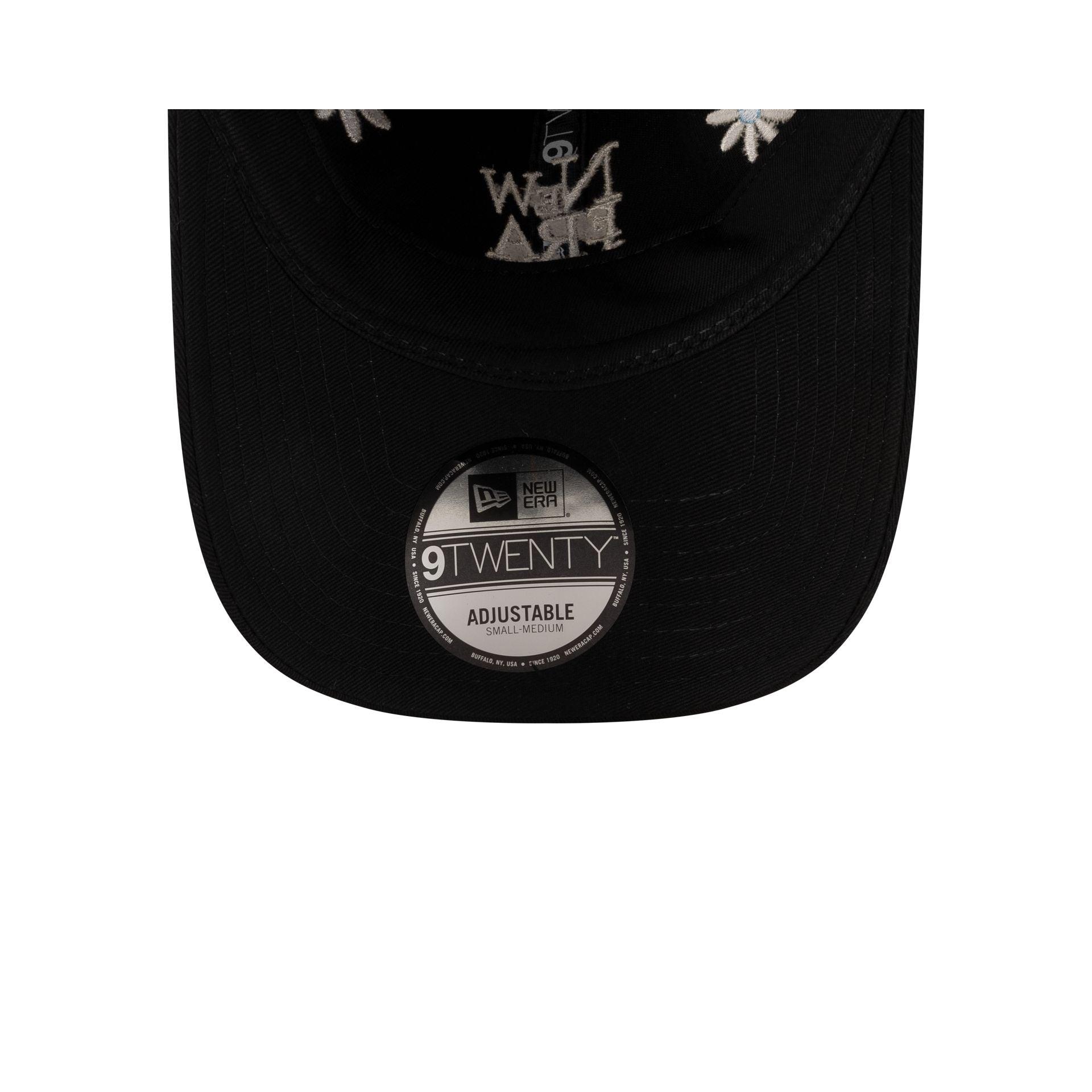New Era Cap Flower Embroidery Black Denim 9TWENTY Adjustable Hat Male Product Image