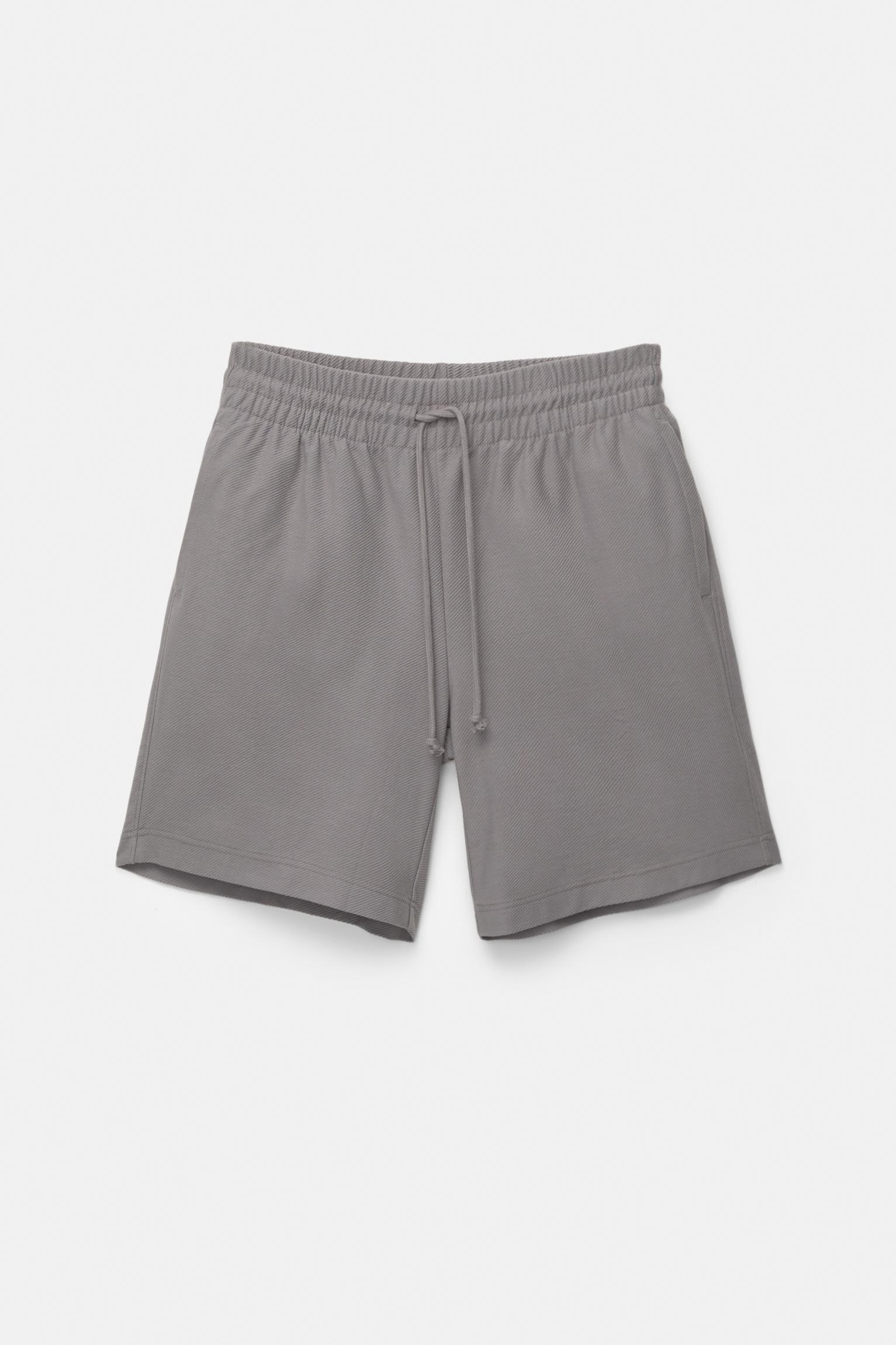 Diagonal textured Bermuda short sweatpants Product Image