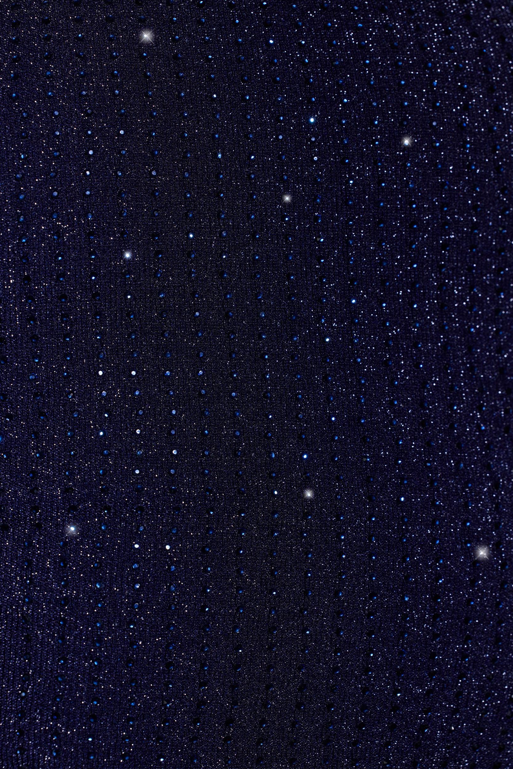 Embellished Mid Rise Gown Skirt in Royal Indigo Product Image