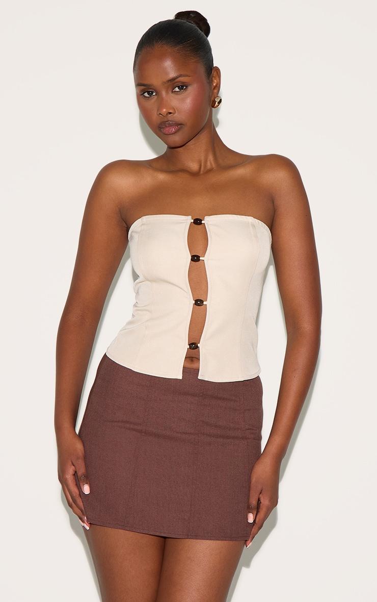 Beige Beaded Bandeau Product Image