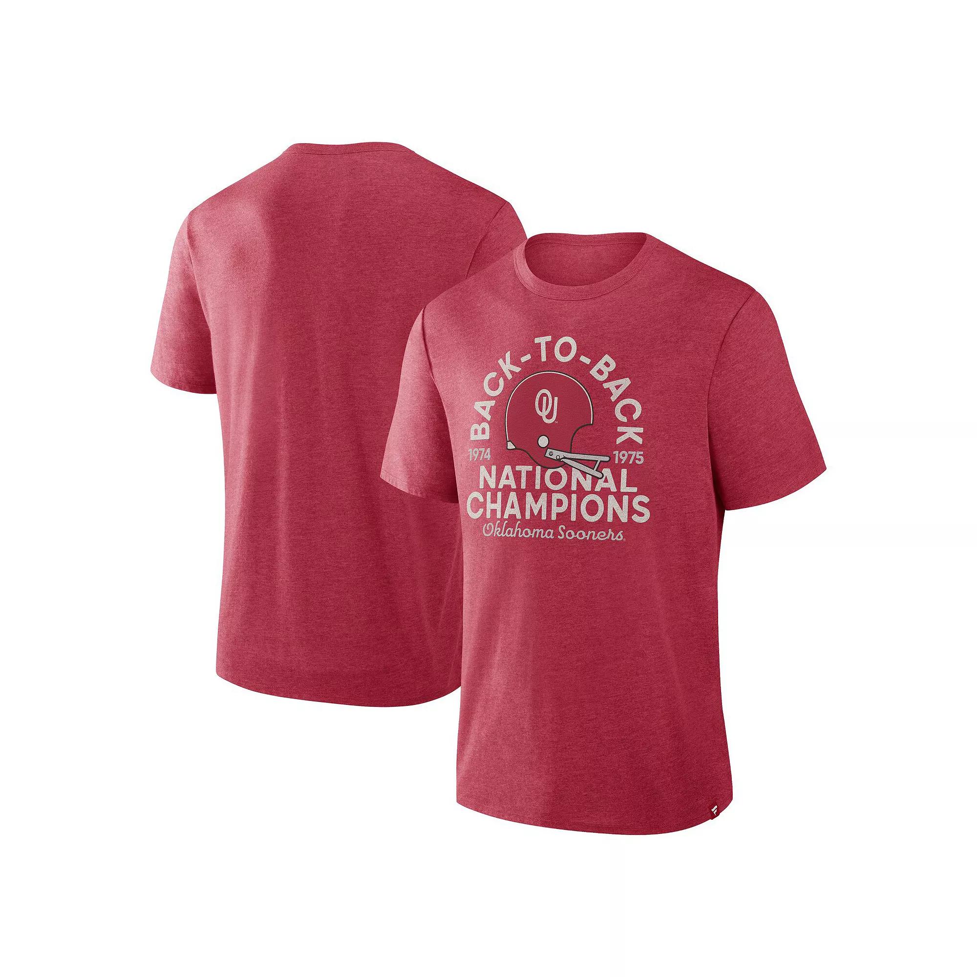 Men's Fanatics Crimson Oklahoma Sooners Dynamic Showdown Tri-Blend T-Shirt,  Product Image