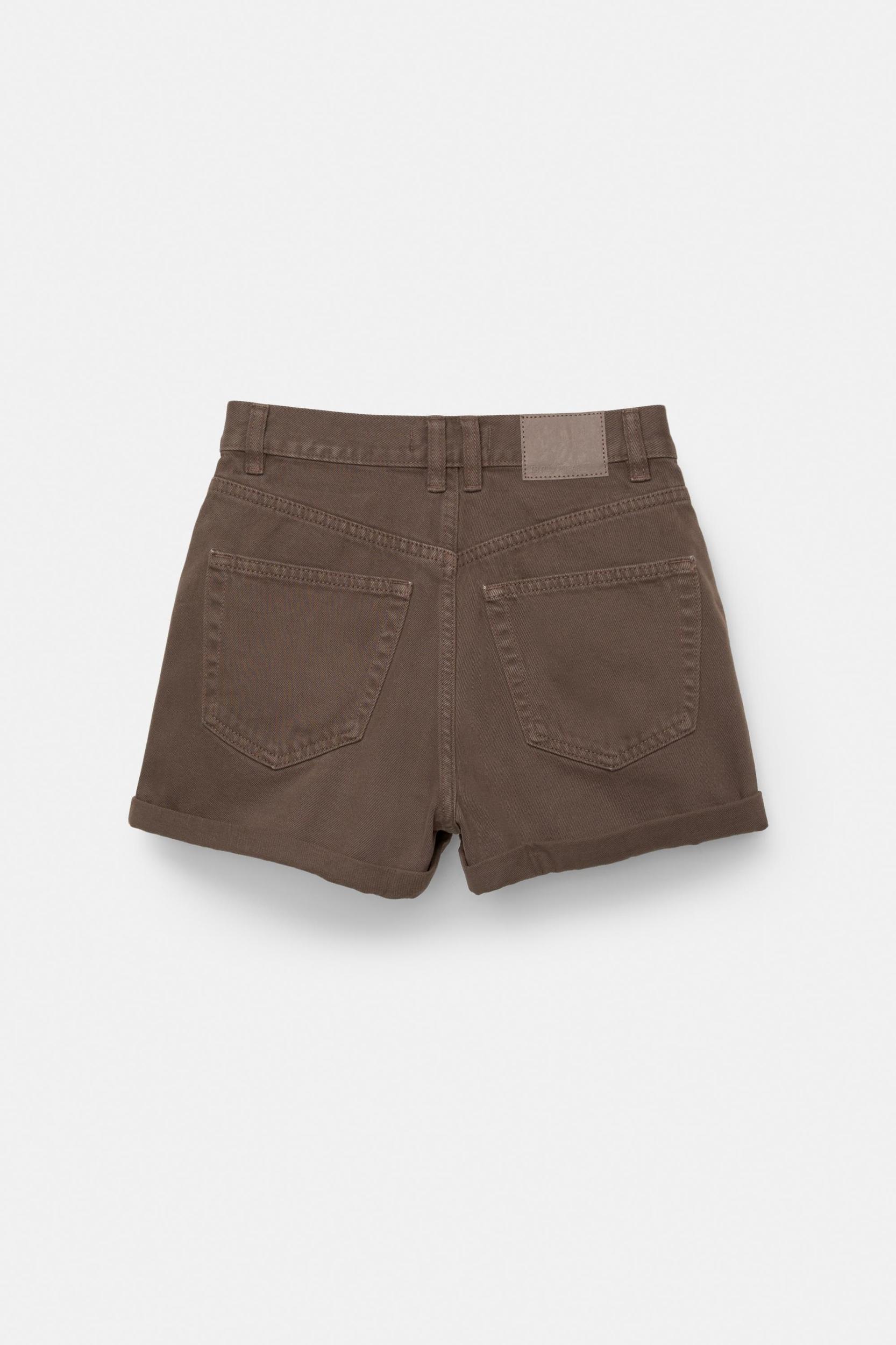 Denim turn-up mom shorts Product Image