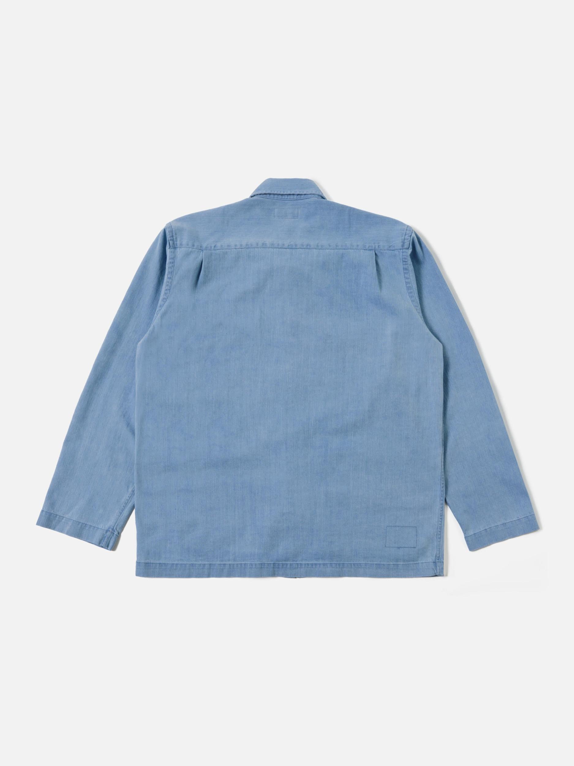 Washed Indigo 8oz Organic Denim Dockside Jacket Product Image