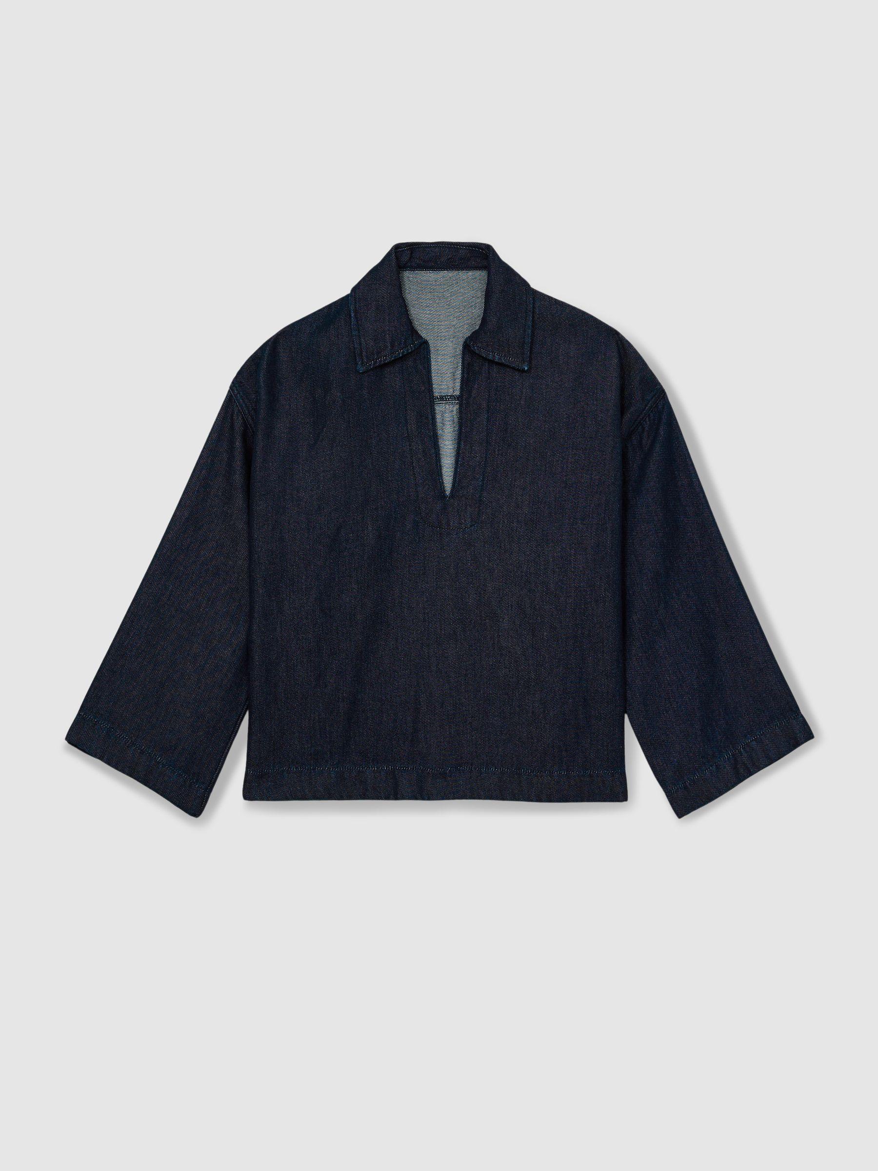 Denim Look Overshirt in Dark Blue Product Image