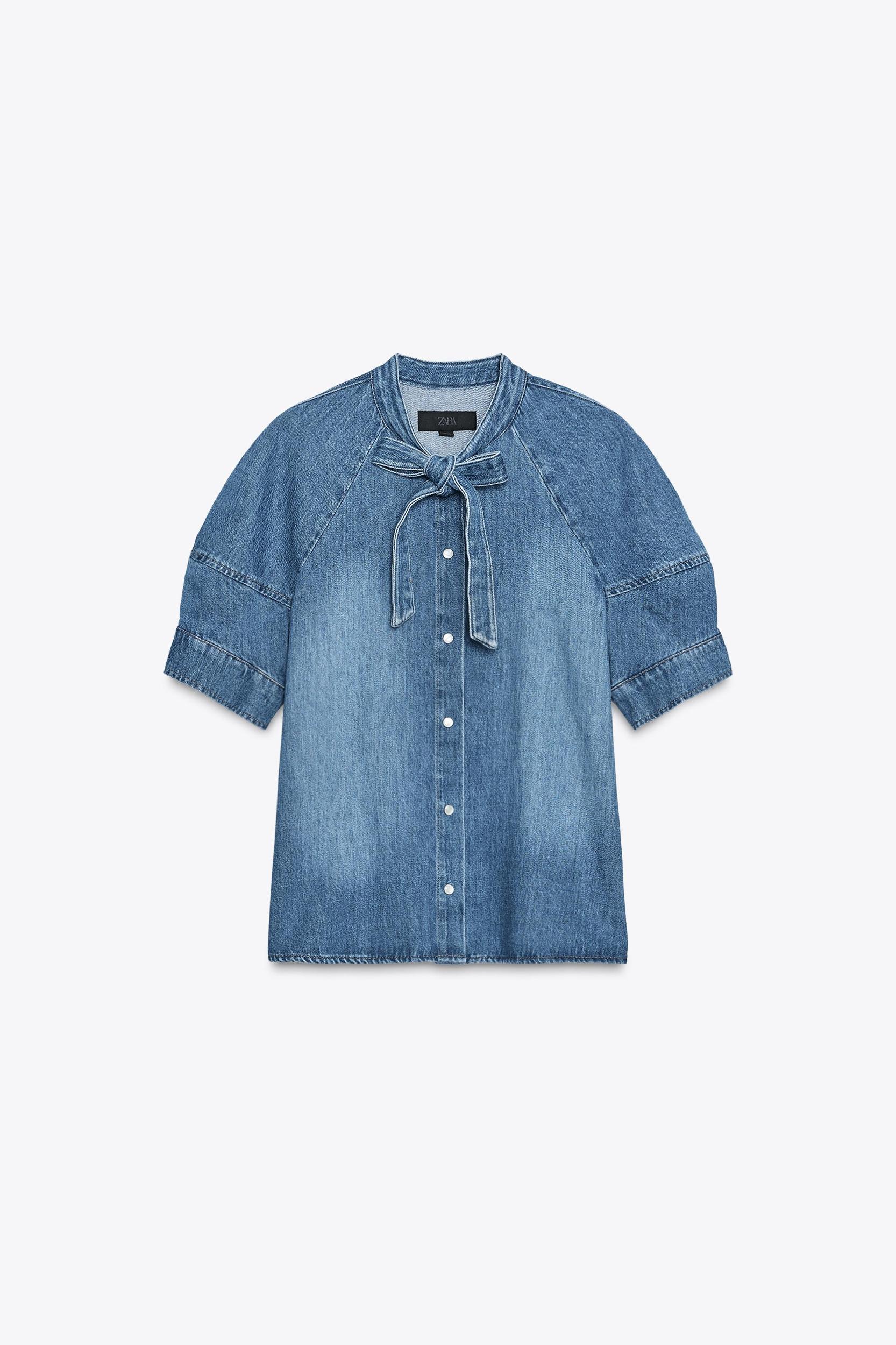 ZW COLLECTION DENIM TIE SHIRT Product Image