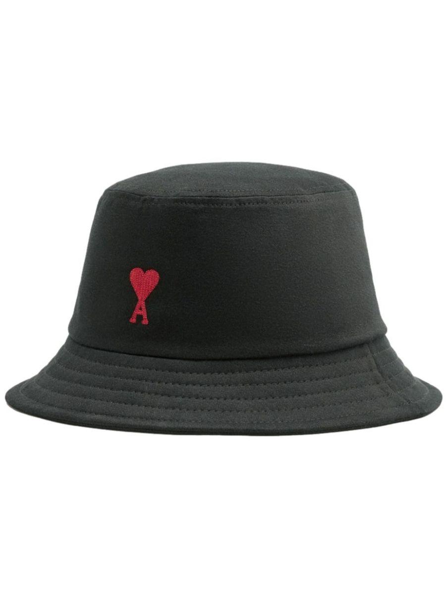AMI ALEXANDRE MATTIUSSI Ami Paris Ami Paris De Coeur Cotton Bucket Hat In Black Product Image