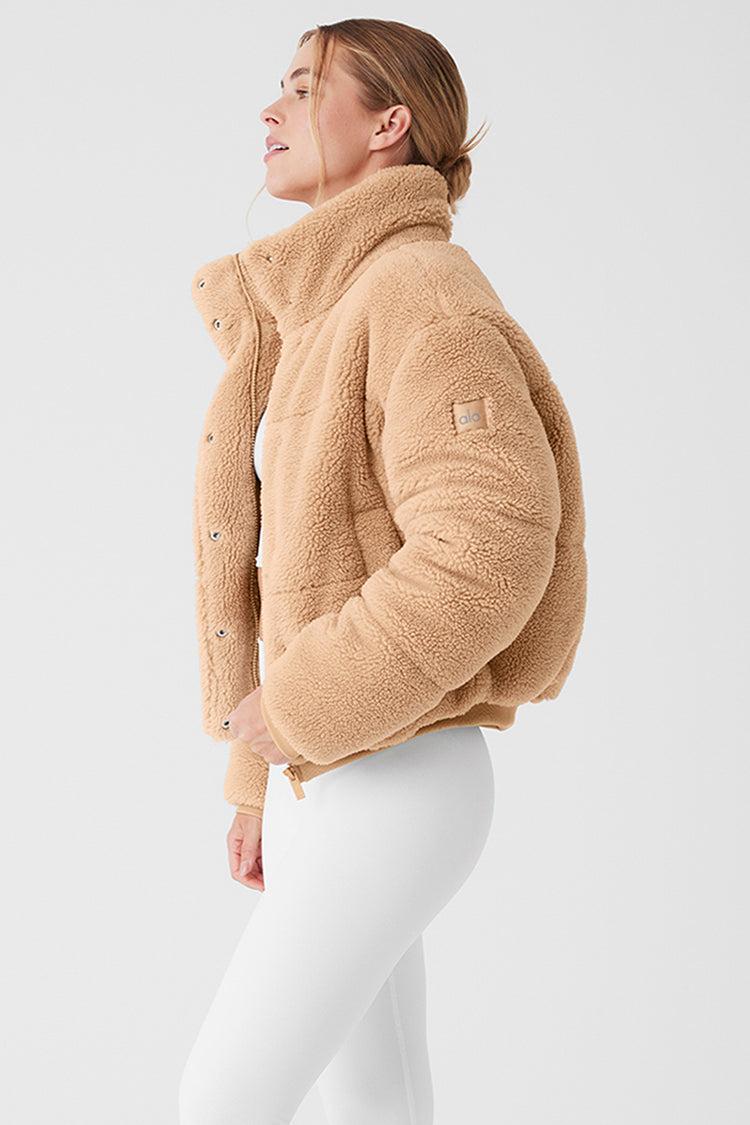 Sherpa Snow Angel Puffer - Camel Product Image