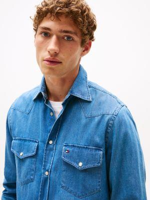 Lightweight Denim Western Shirt Product Image