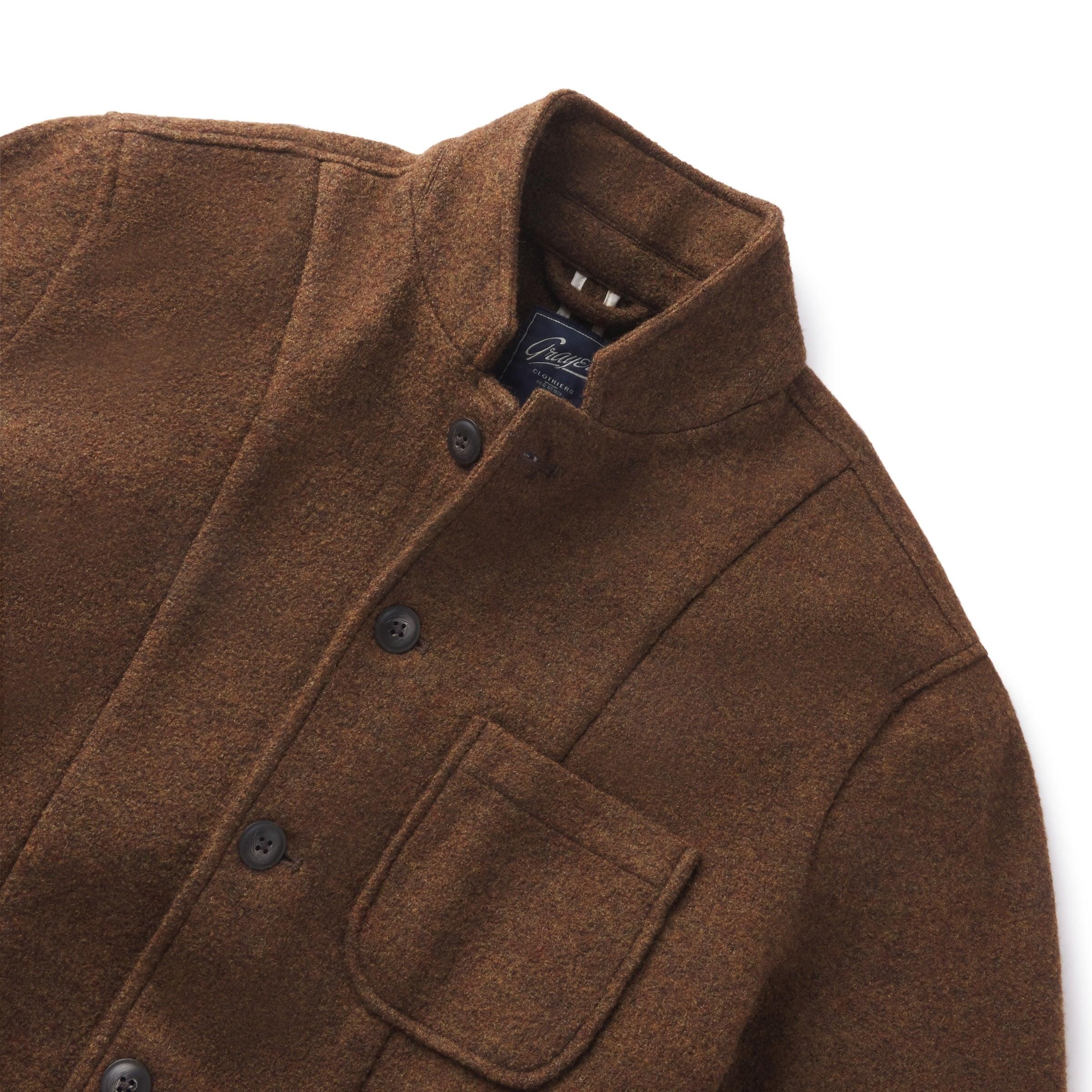 Burnham Knitted Wool Blazer - Tweedy Brown Product Image