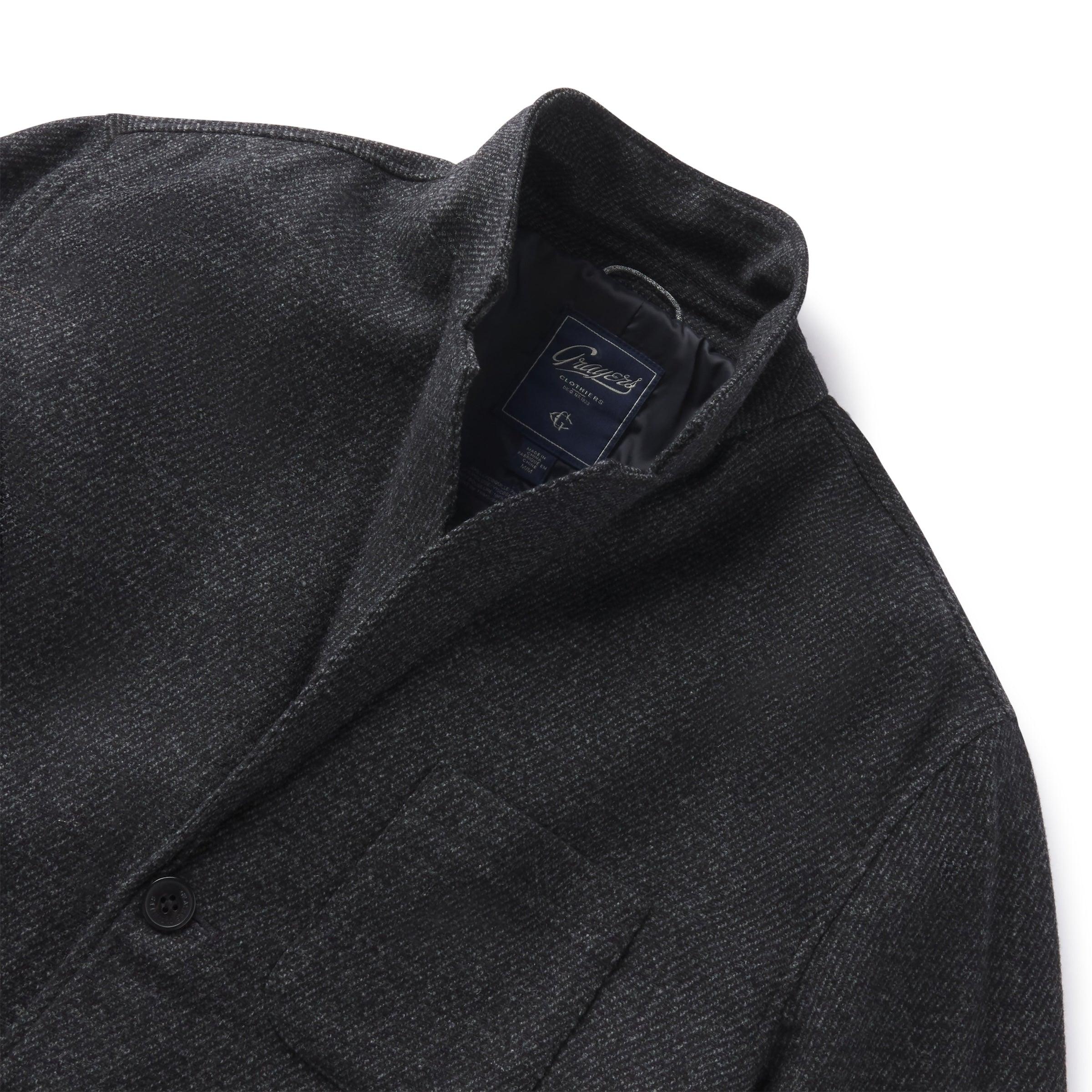 Hutton Wool Twill Sport Coat - Charcoal Product Image