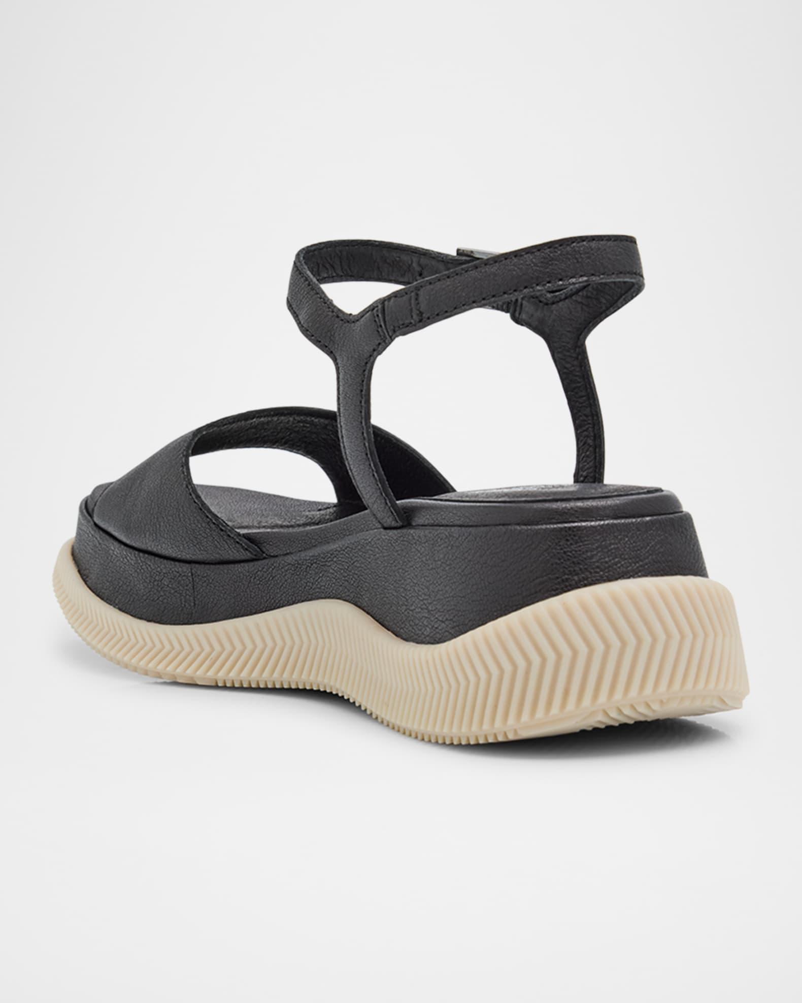 Ario Sporty Leather Wedge Sandals Product Image