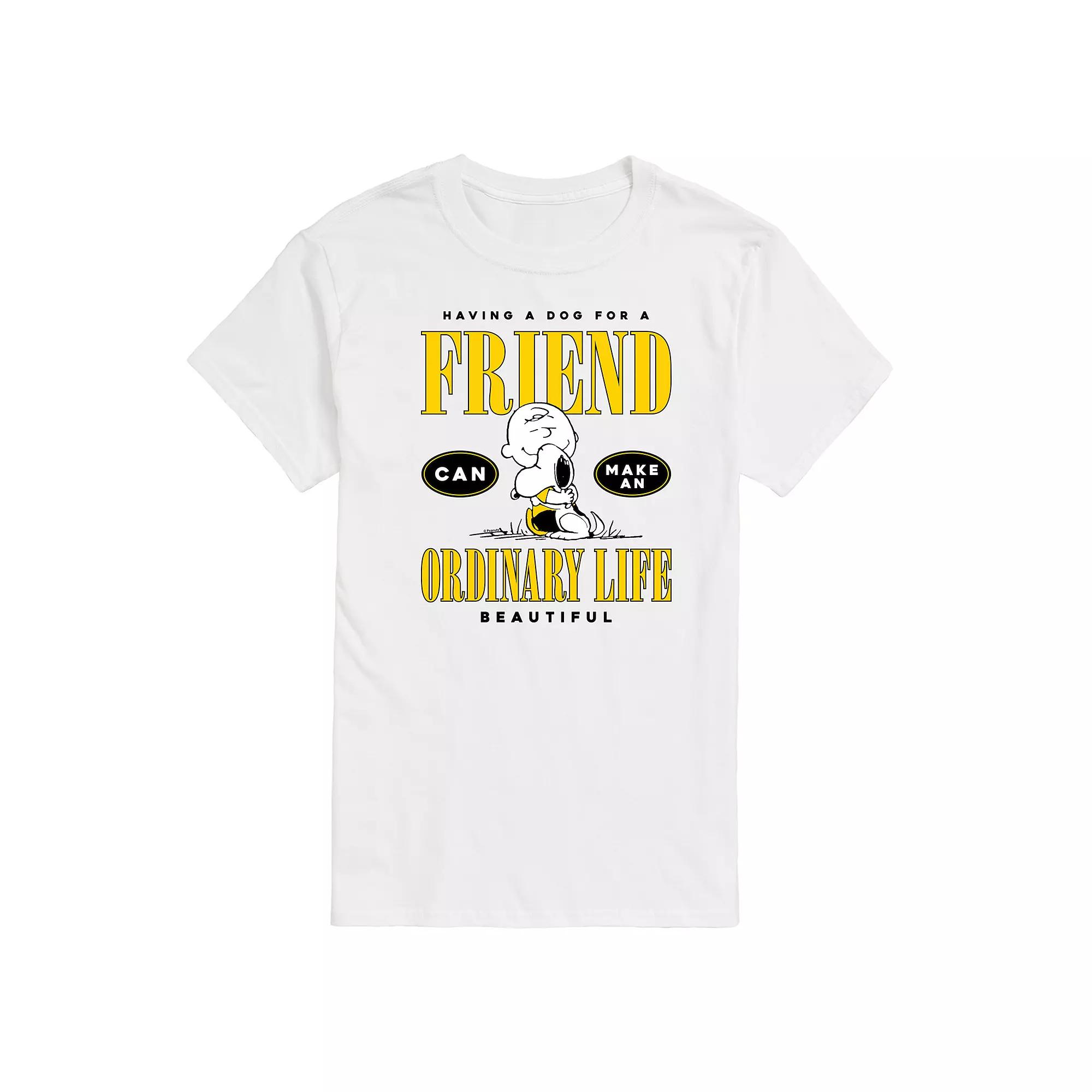 Big & Tall Peanuts Charlie & Snoopy Dog Friend Graphic Tee, Men's,  Product Image