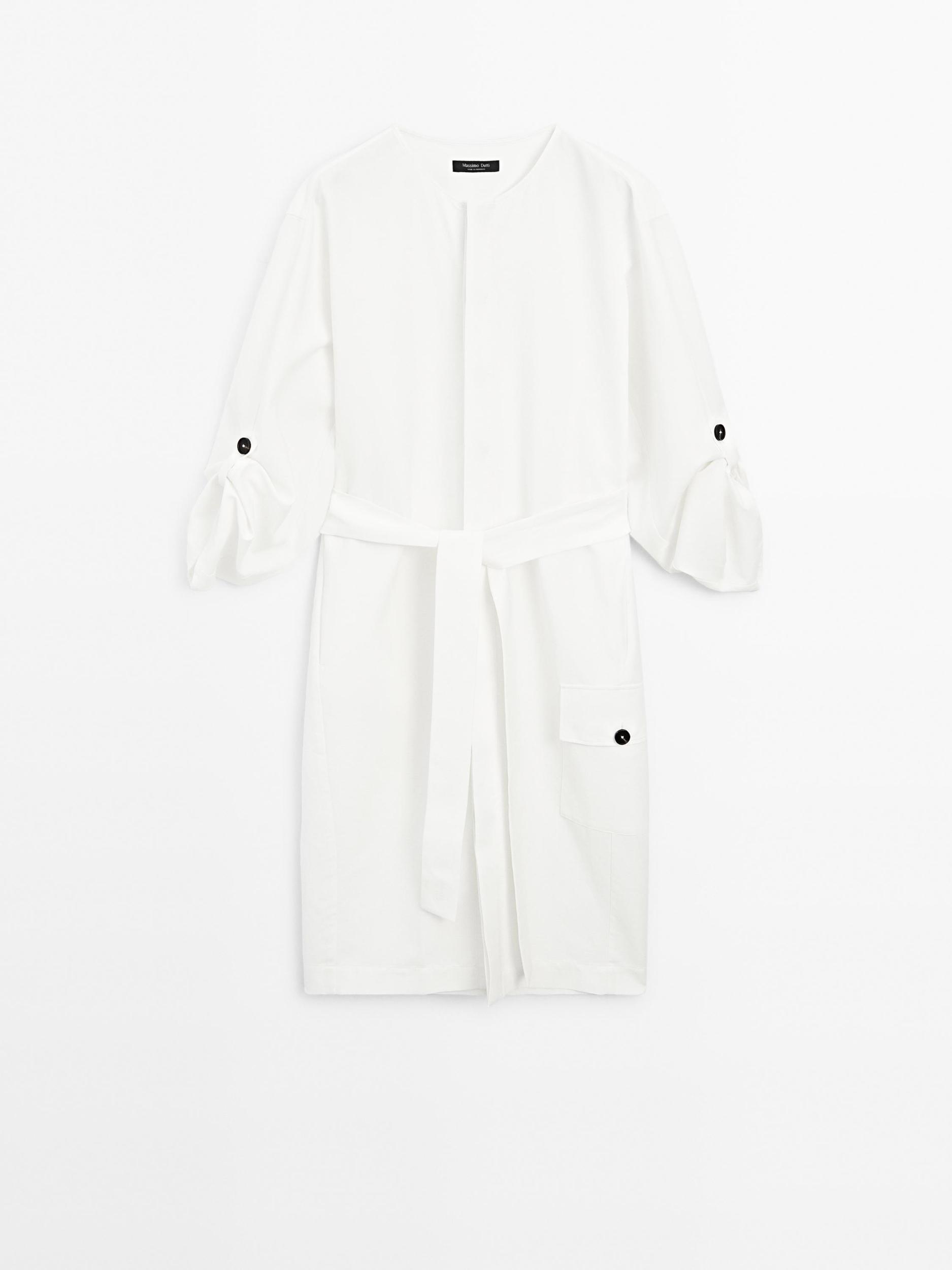Shirt dress with contrast buttons Product Image