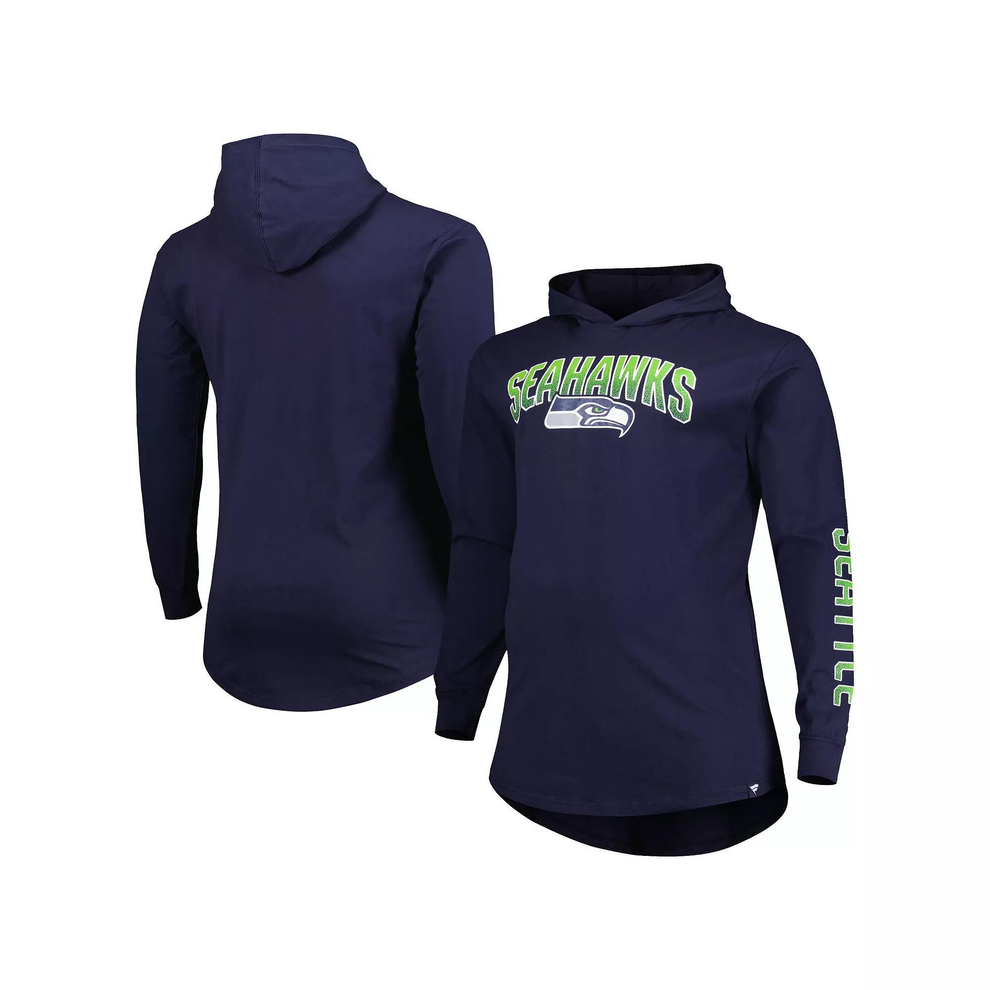 Men's Fanatics Branded College Navy Seattle Seahawks Big & Tall Front Runner Pullover Hoodie, Size: 2XB, Blue Product Image