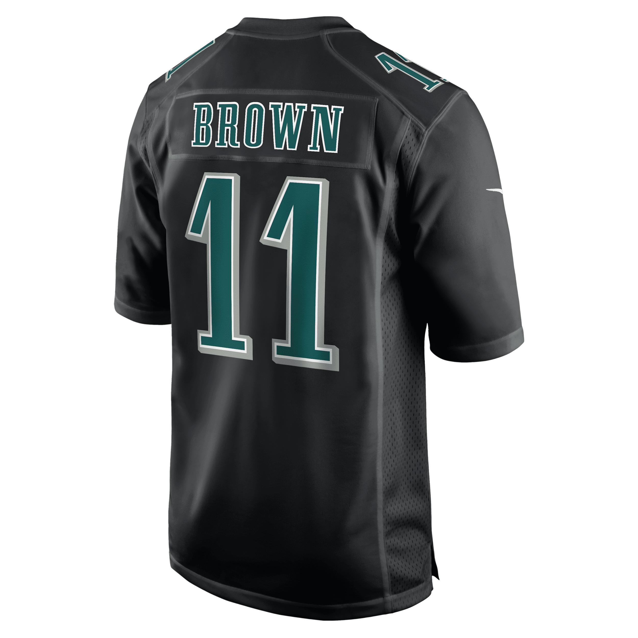 Men's Nike A.J. Brown Carbon Black Philadelphia Eagles Super Bowl LIX Fashion Game Player Jersey, Size: Medium Product Image