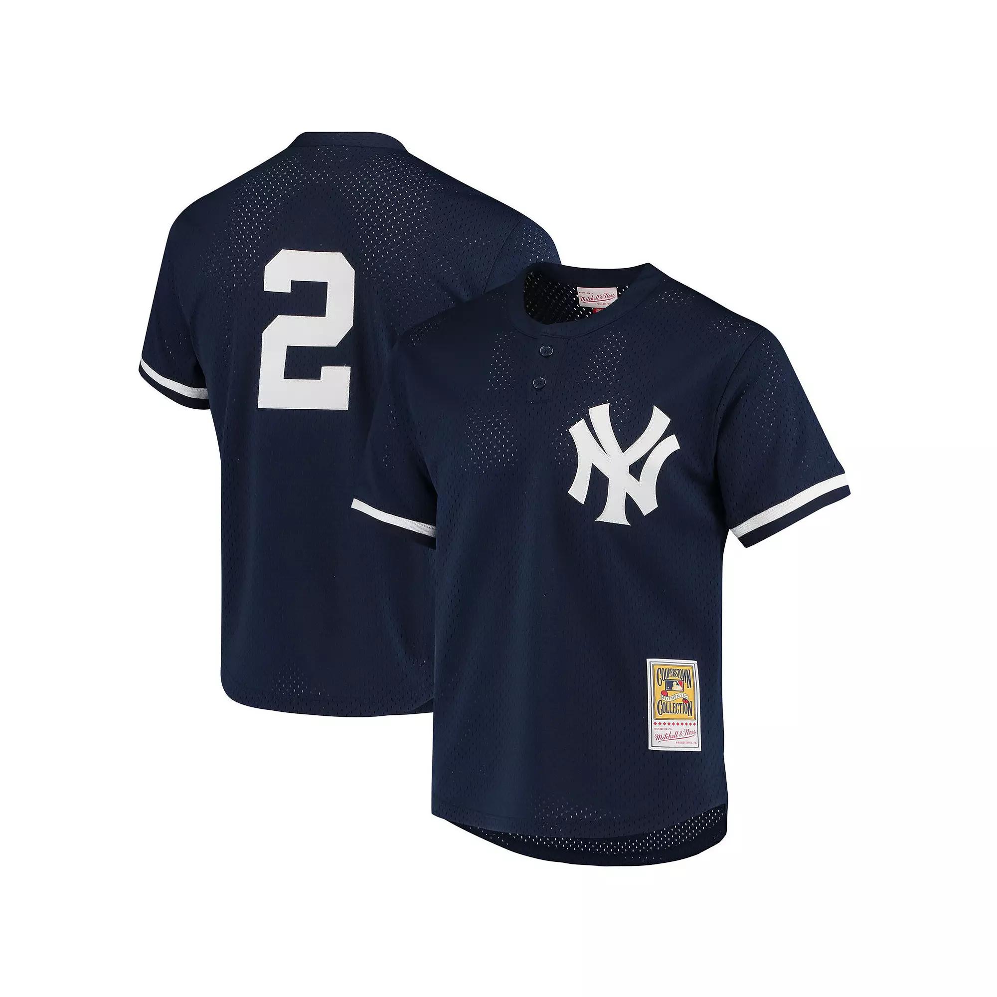 Men's Mitchell & Ness Derek Jeter Navy New York Yankees Cooperstown Collection 1995 Batting Practice Jersey,  Product Image