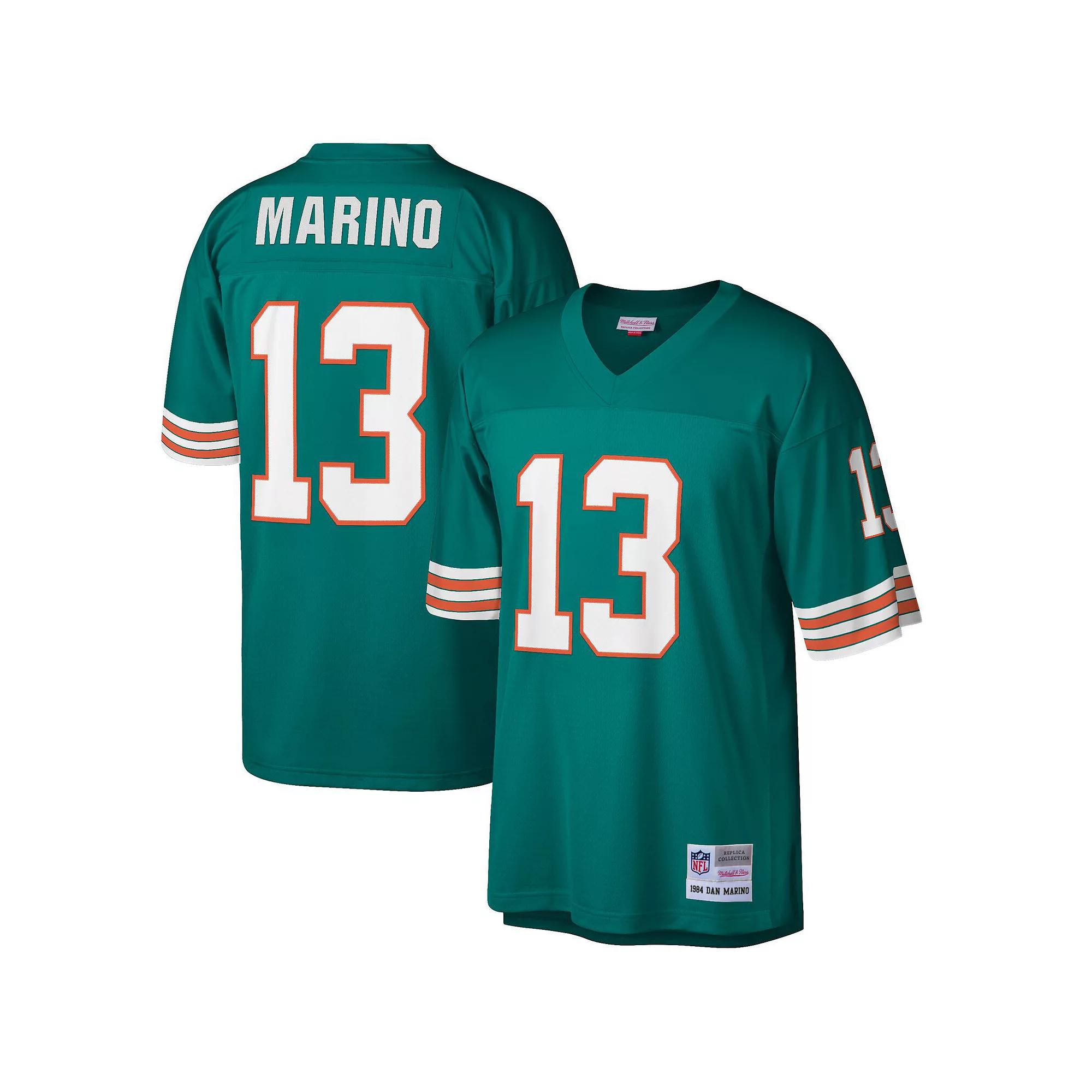 Men's Mitchell & Ness Dan Marino Aqua Miami Dolphins 1984 Retired Player Legacy Replica Jersey, Size: 5XL, Turquoise A Product Image
