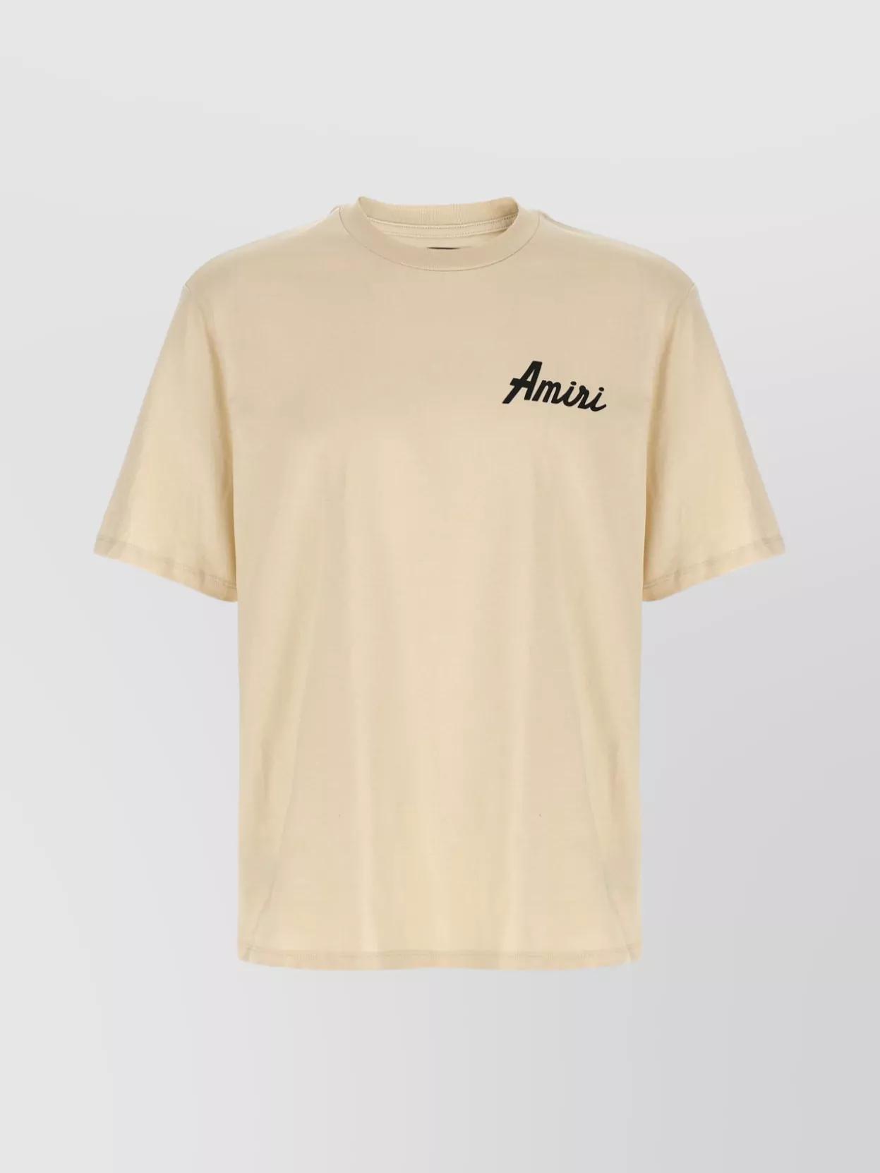AMIRI Black Crewneck T-shirt With Logo Lettering On Front And Rear Product Image