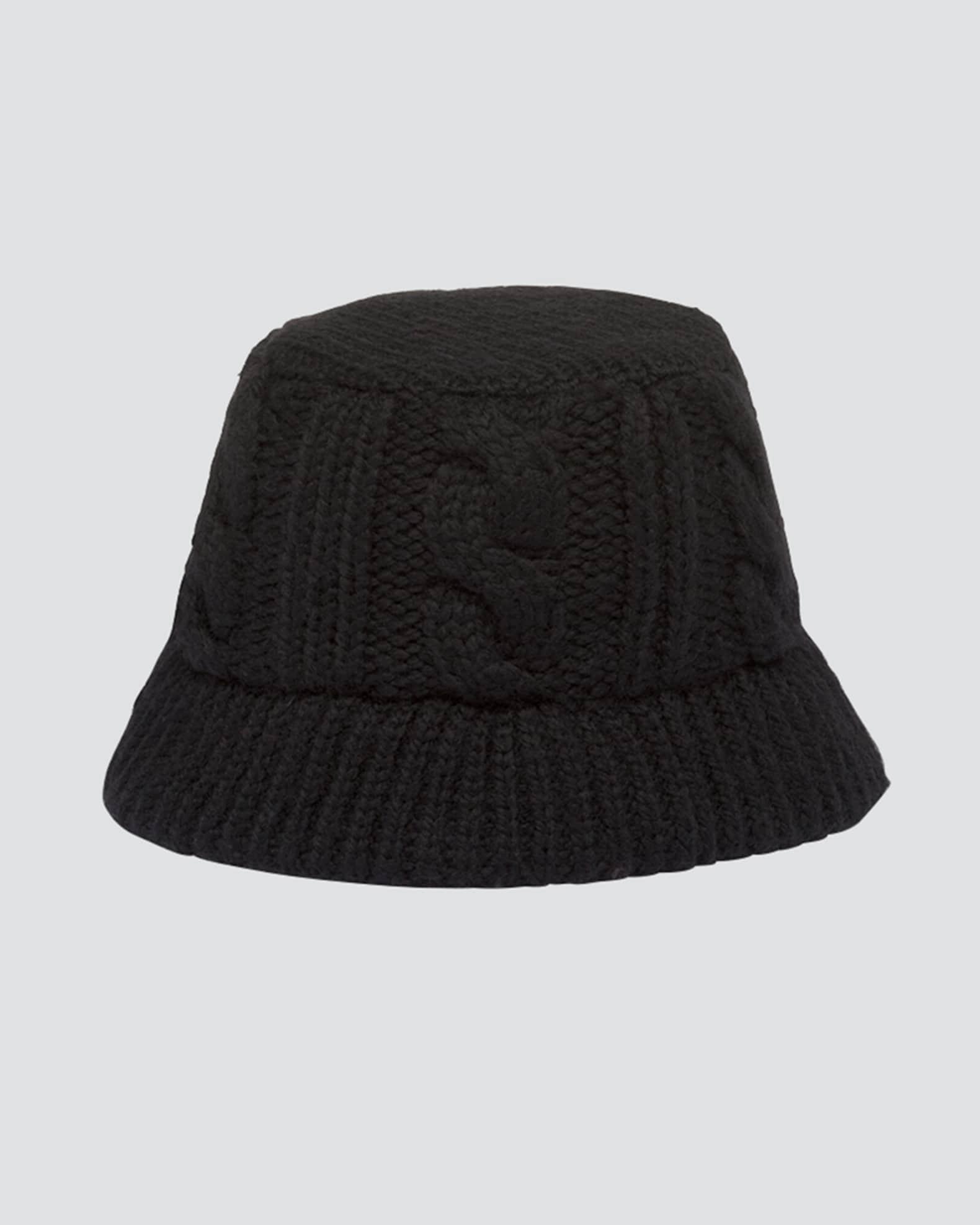 Cable-Knit Wool Bucket Hat Product Image
