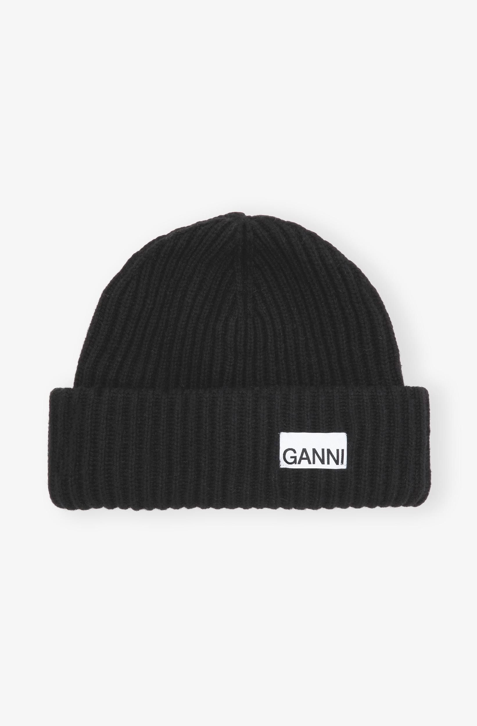 Oversized Wool Rib Knit Beanie Product Image