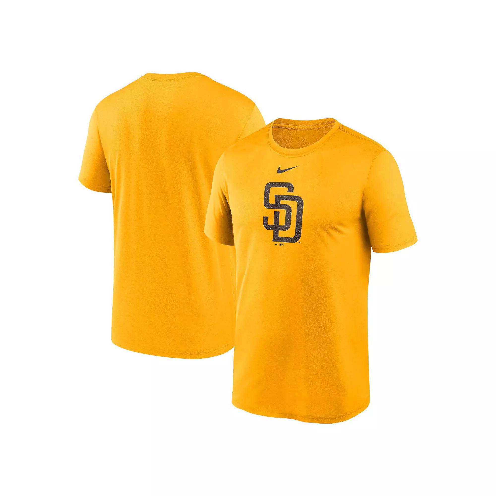 Men's Nike Gold San Diego Padres Legend Fuse Large Logo Performance T-Shirt,  Product Image