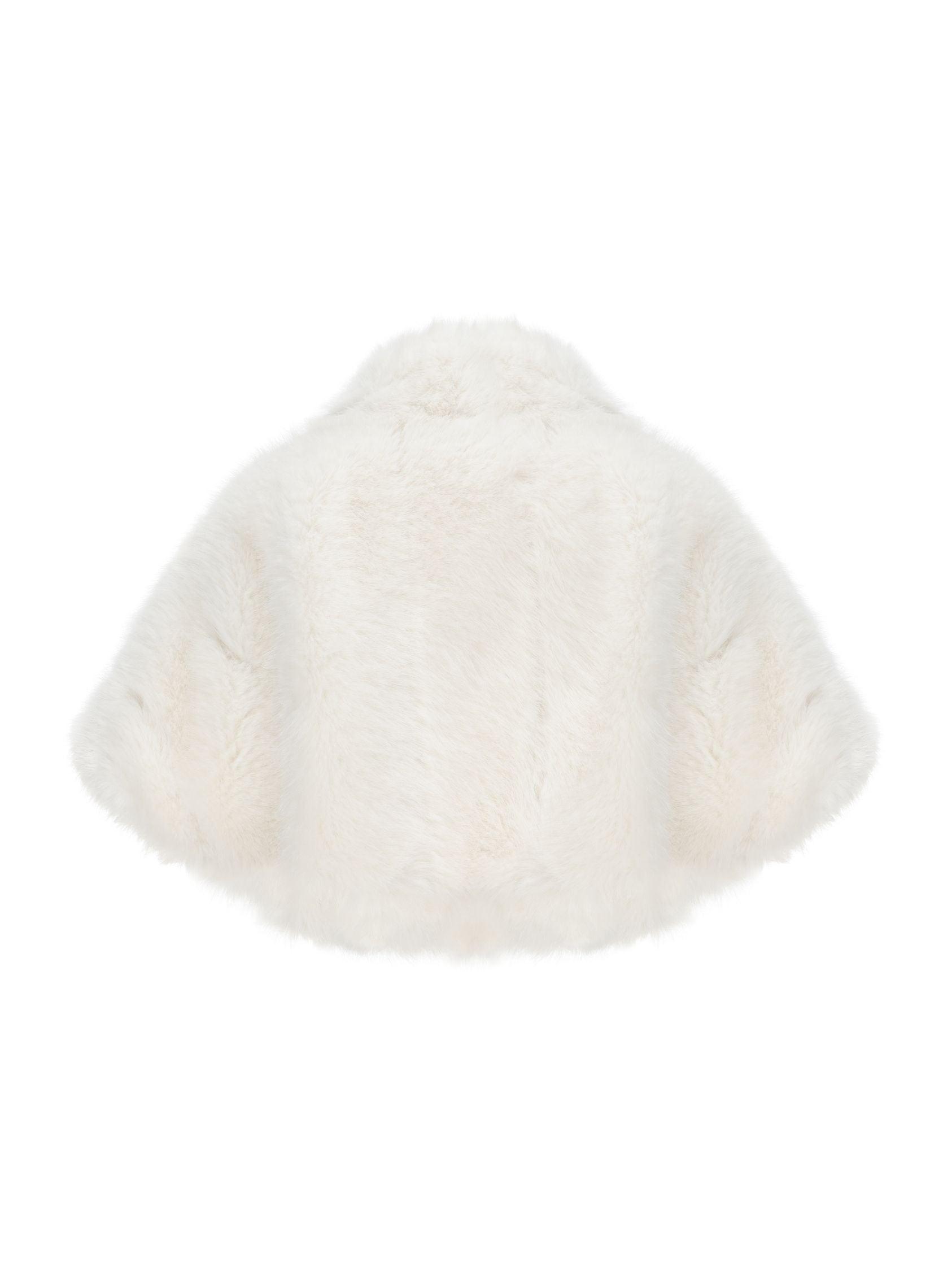 Sophia Fur Coat (White) (Final Sale) Product Image