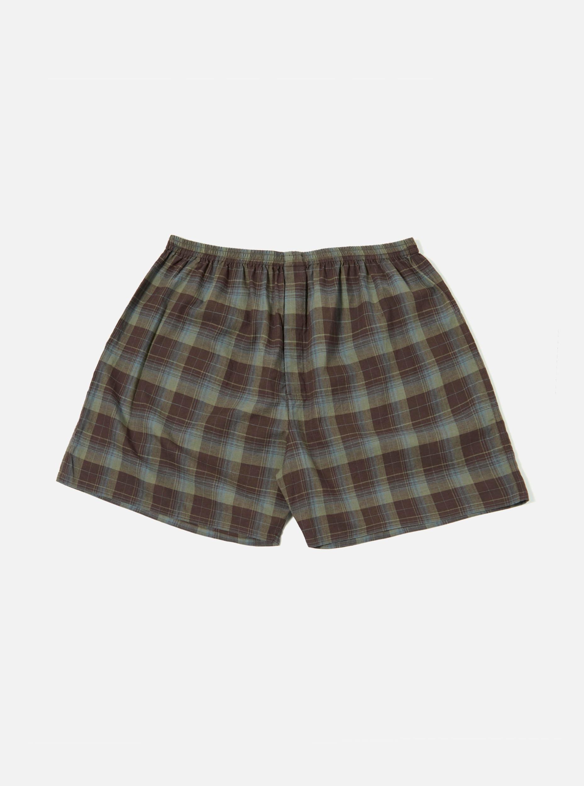 Boxer Short in Green Patchwork Madras Product Image