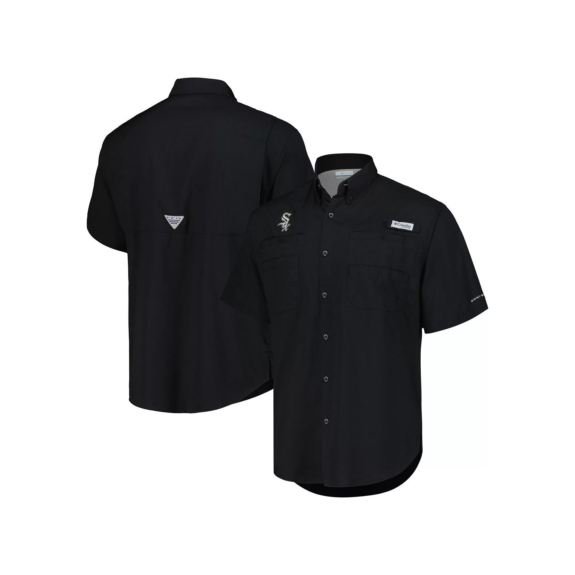 Men's Columbia Black Chicago White Sox Tamiami Omni-Shade Button-Down Shirt,  Product Image