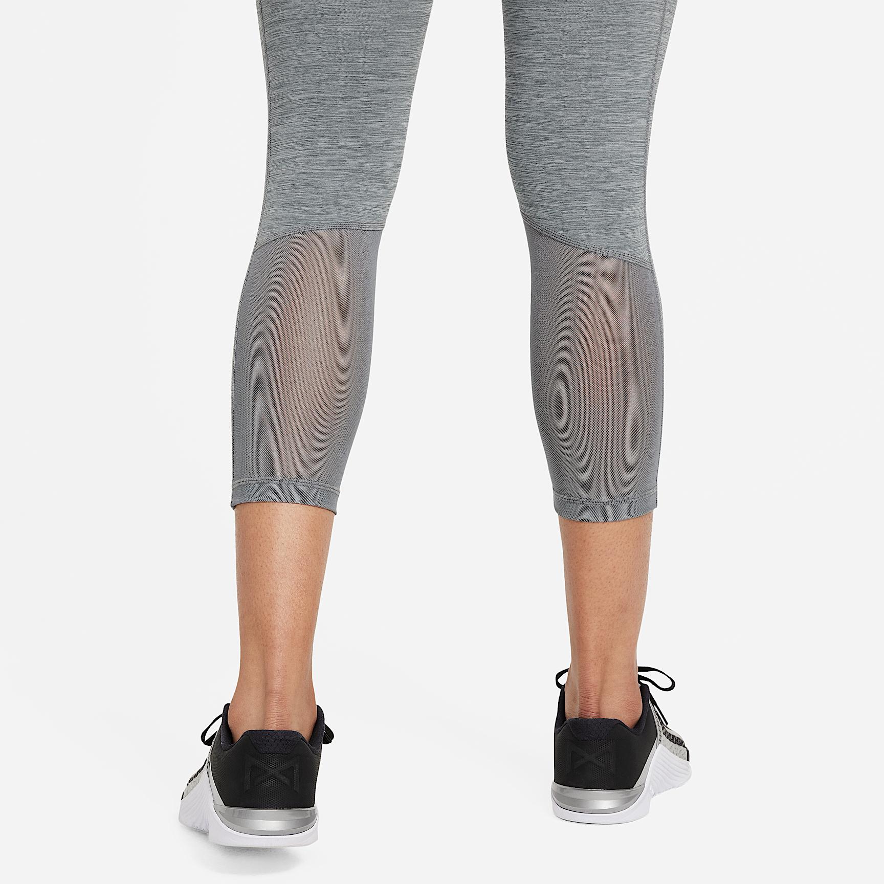 Womens Nike Pro Mid-Rise Crop Mesh-Panel Leggings | CZ9803-084 Product Image