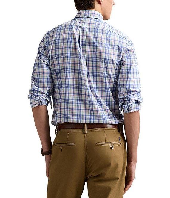 Polo Ralph Lauren Classic Fit Plaid Stretch Poplin Long Sleeve Woven Shirt Product Image