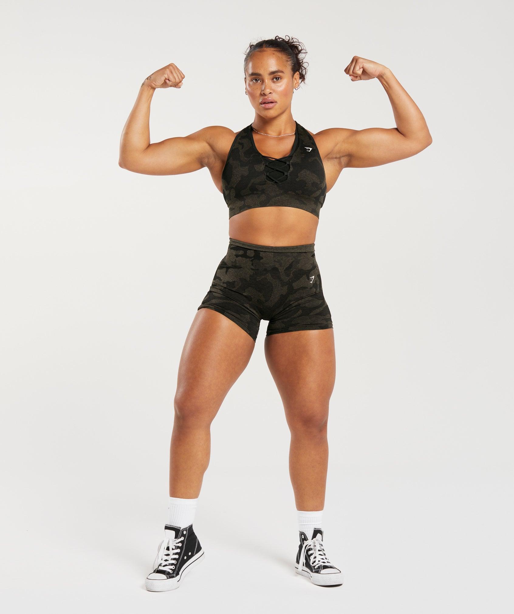 Adapt Camo Seamless Ribbed Sports Bra Product Image