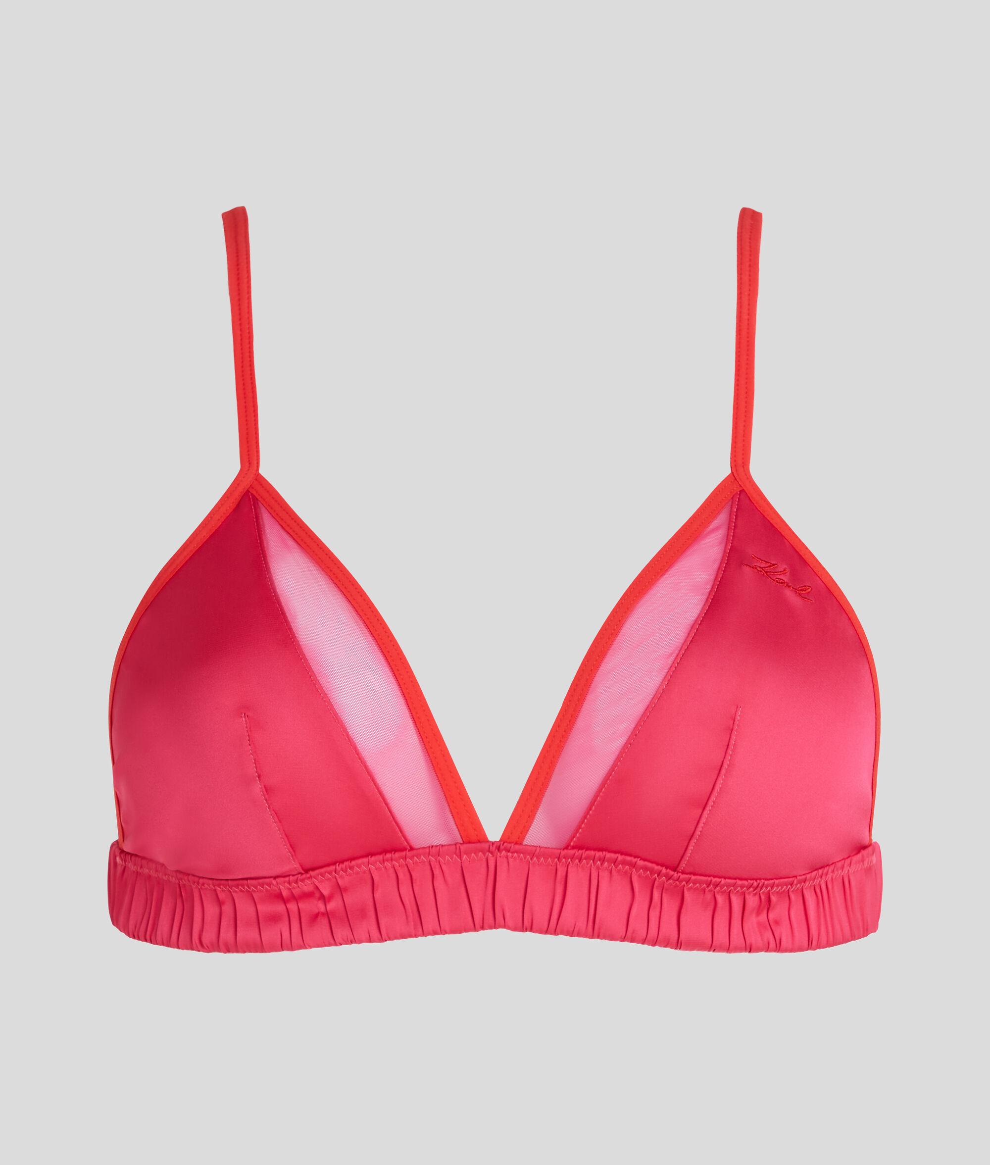 SIGNATURE SATIN TRIANGLE BRA Product Image