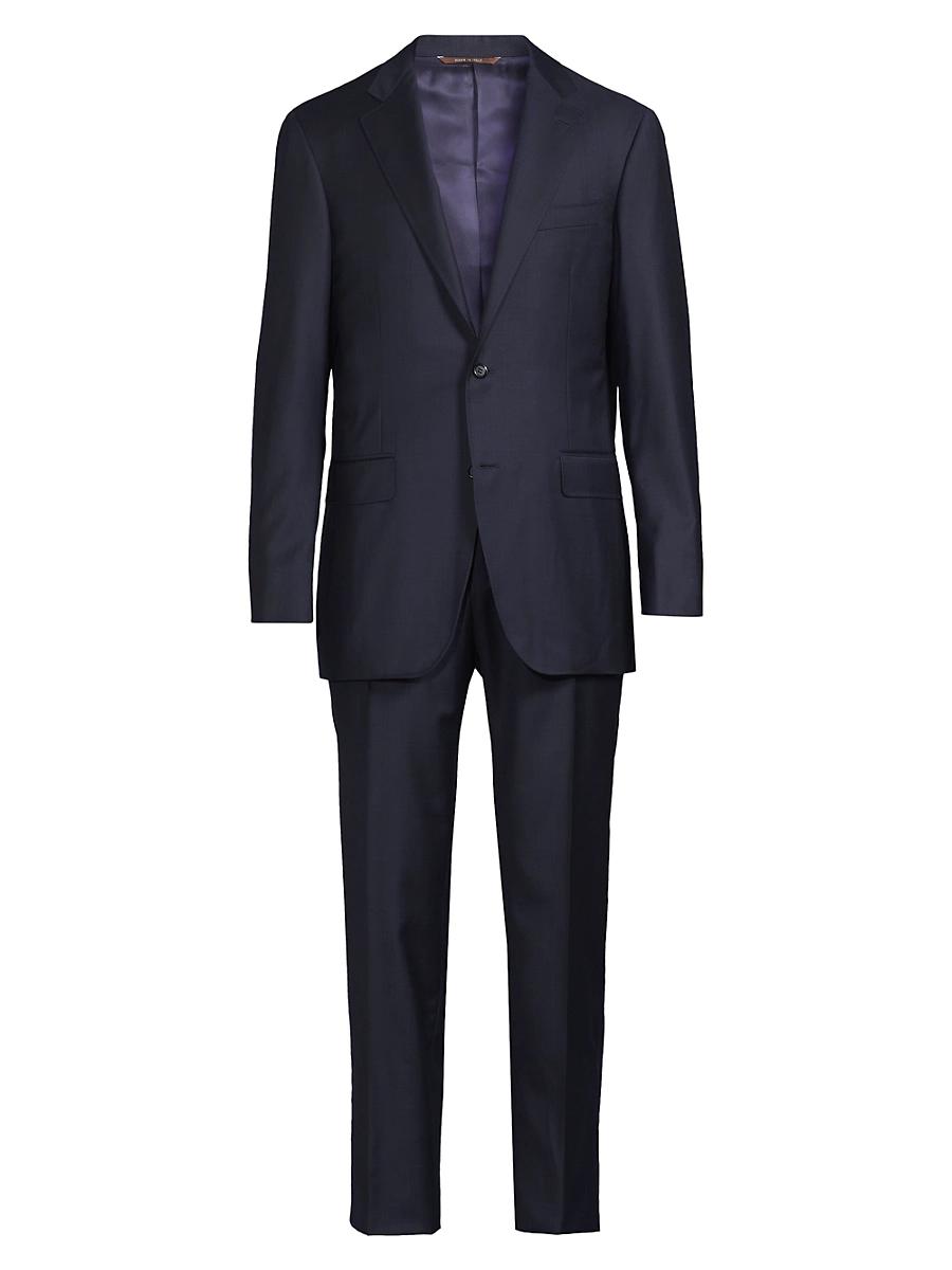Mens Kei Blue Plaid Fashion Window Suit Product Image