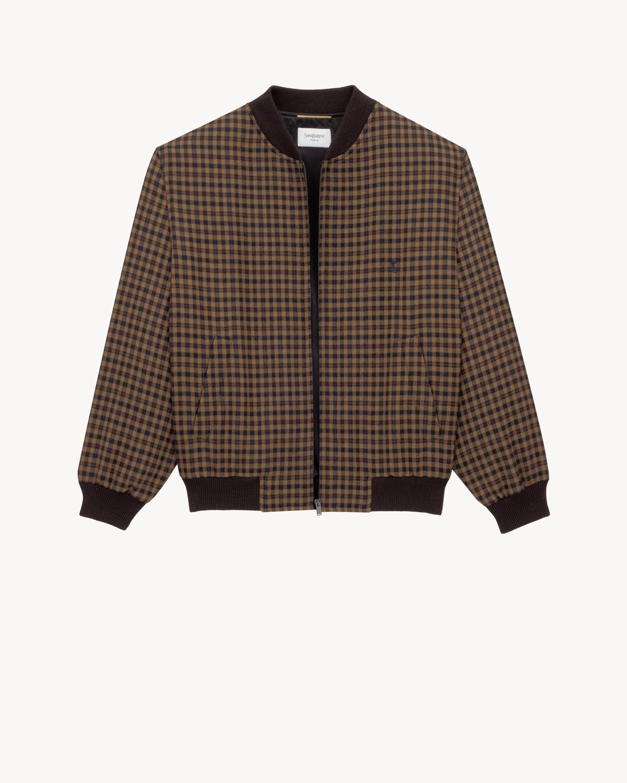CASSANDRE bomber jacket in wool check Product Image