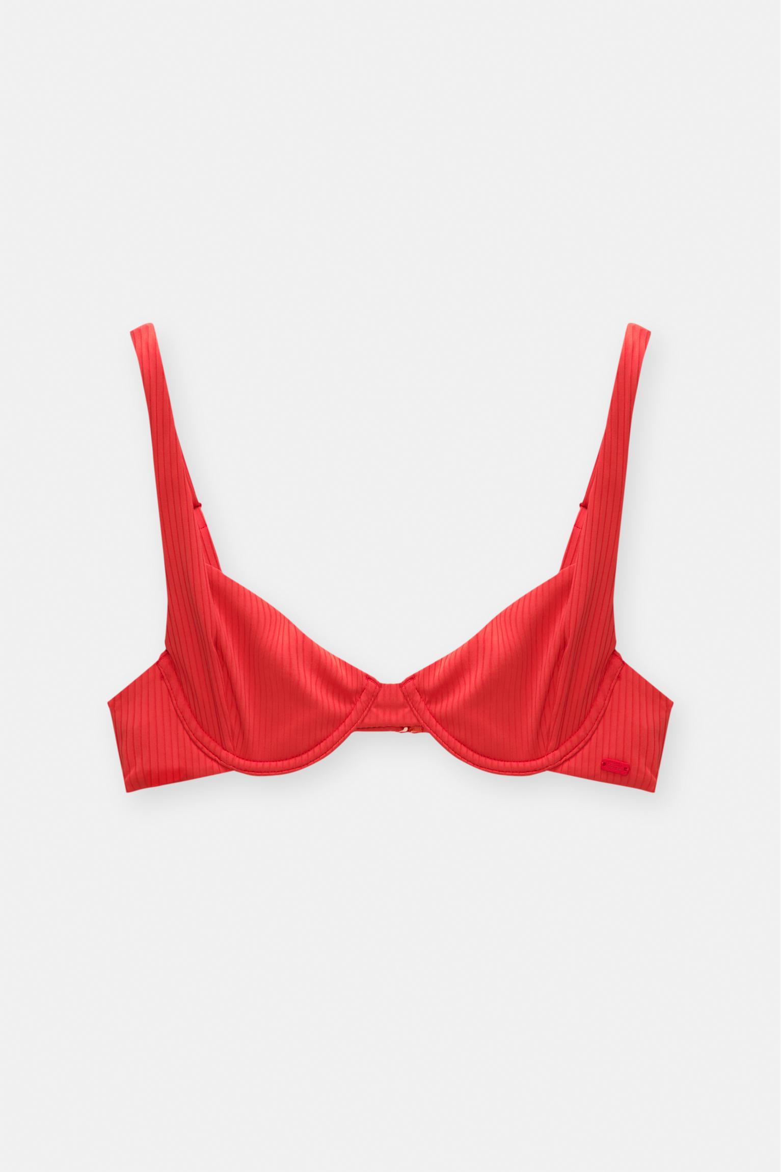 Ribbed balconette bikini top Product Image