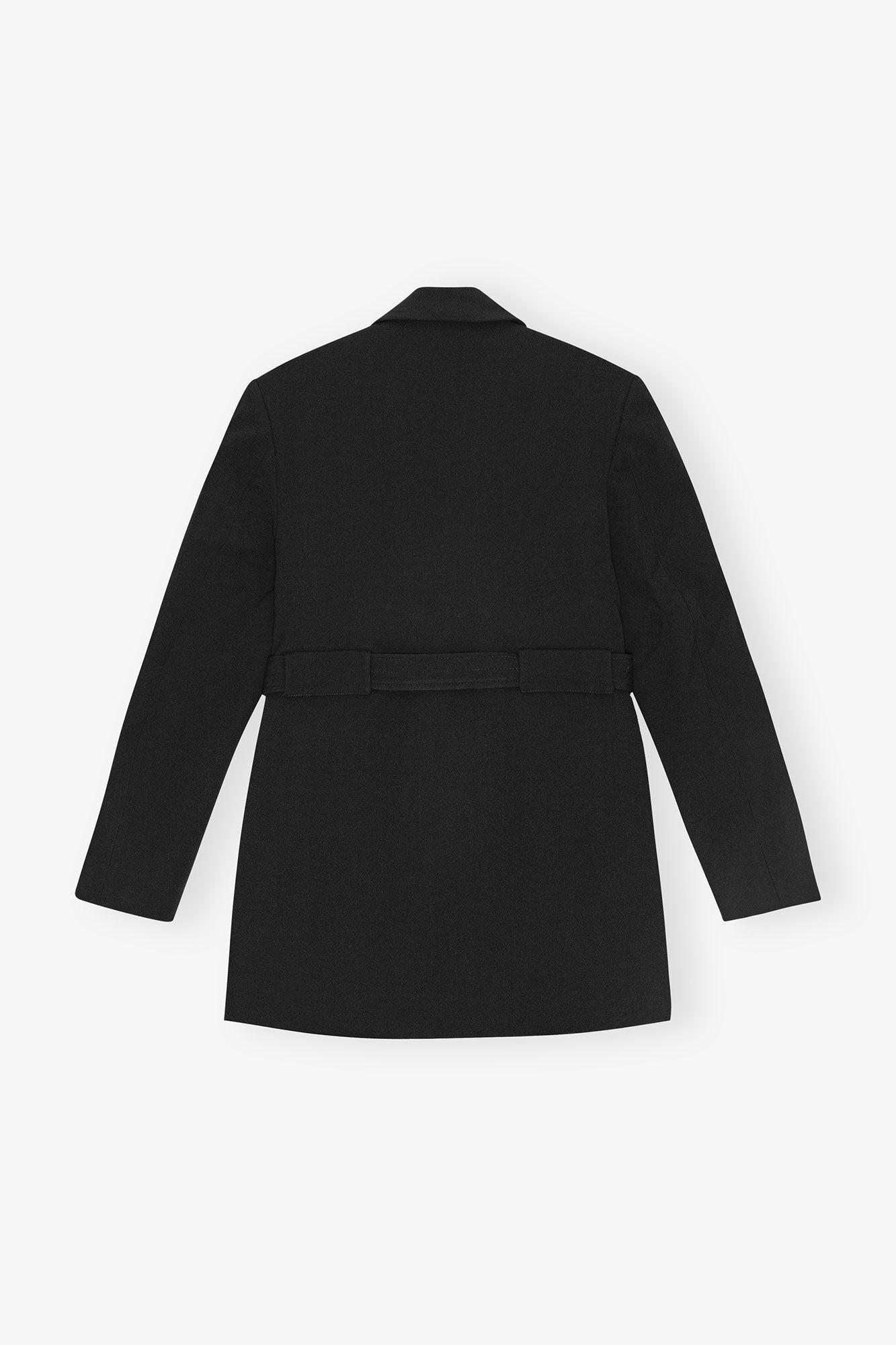 Black Bonded Crepe Blazer Product Image