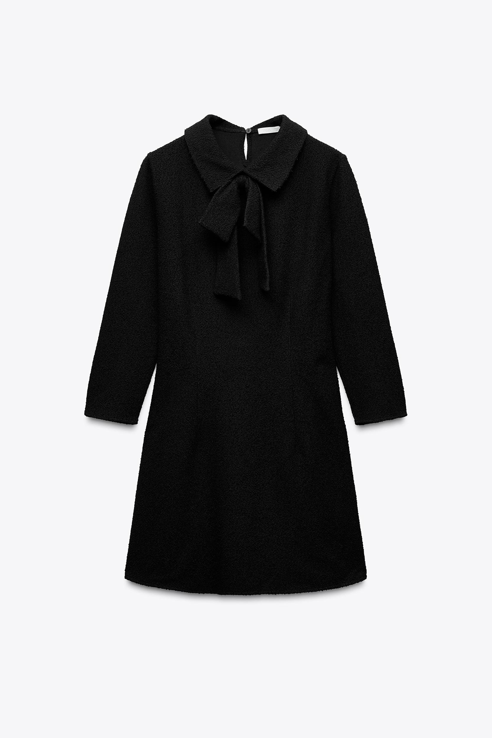 TIED BOUCLÉ DRESS Product Image