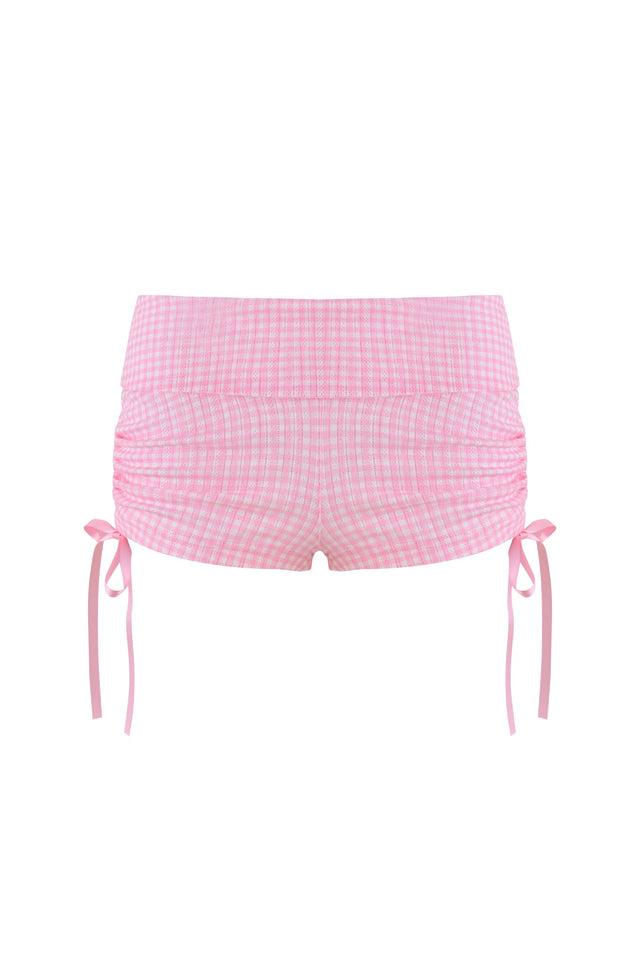 MIA SHORT - PINK : PINK GINGHAM Product Image