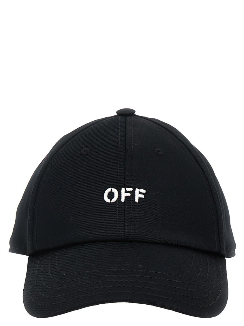 OFF-WHITE Logo-embroidered Baseball Cap With Curved Peak In Black Product Image