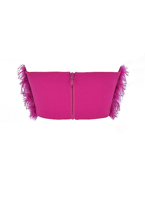 Fenella  hot pink trimmed bandeau Product Image