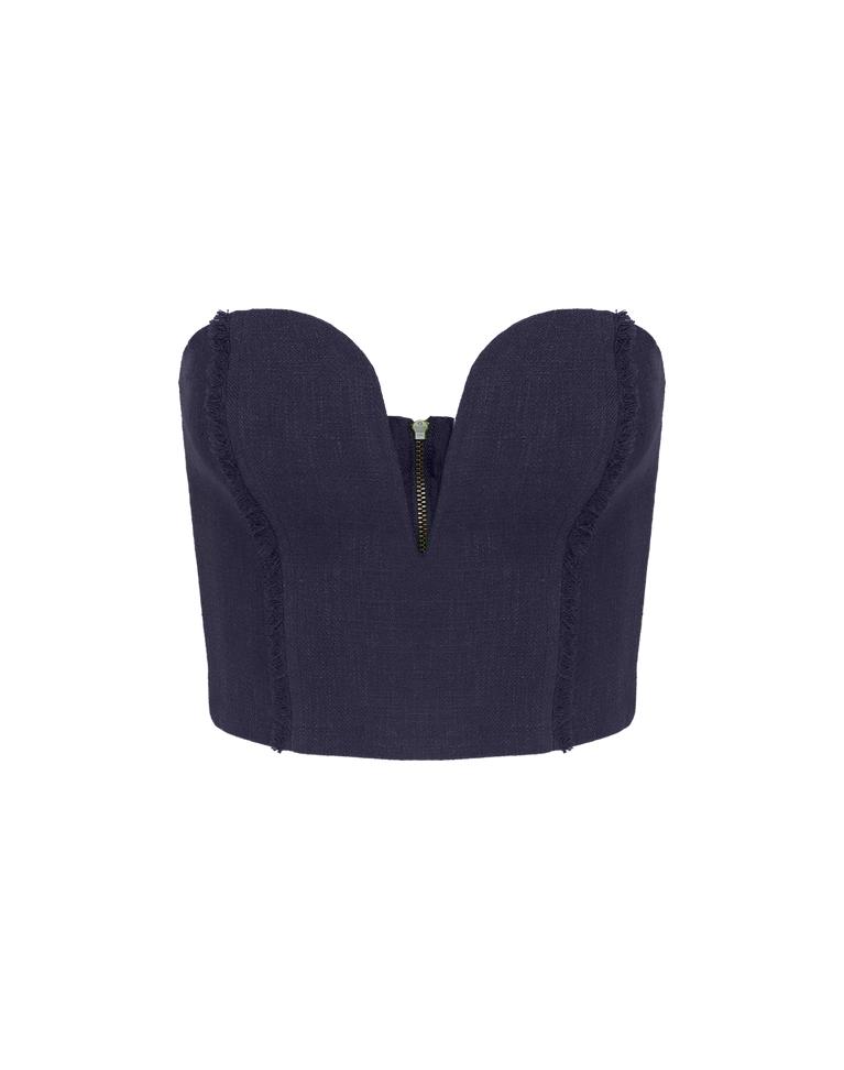 Louise Cropped Top - Sailboat Product Image