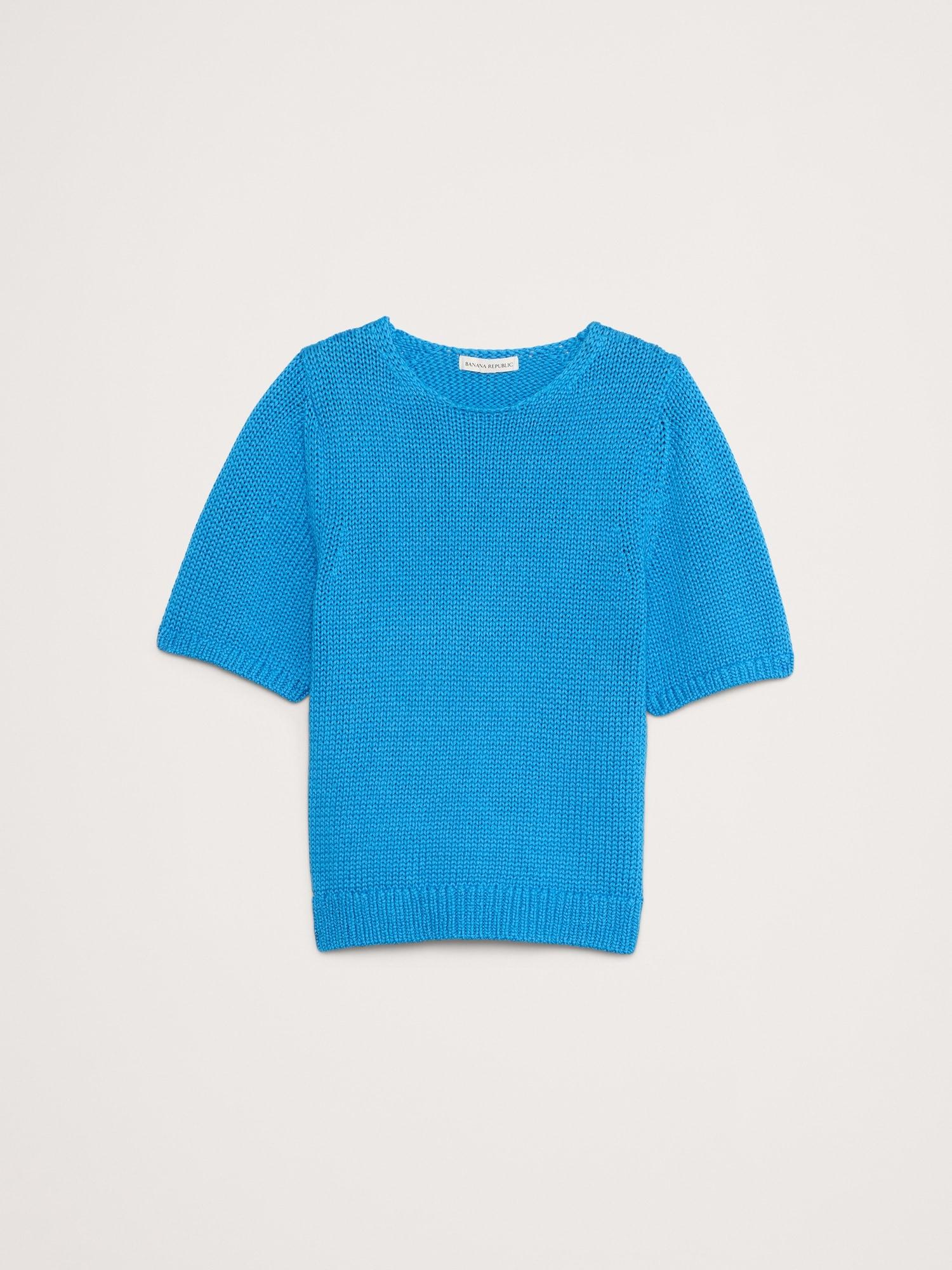 Cotton Open-Back Sweater Top Product Image