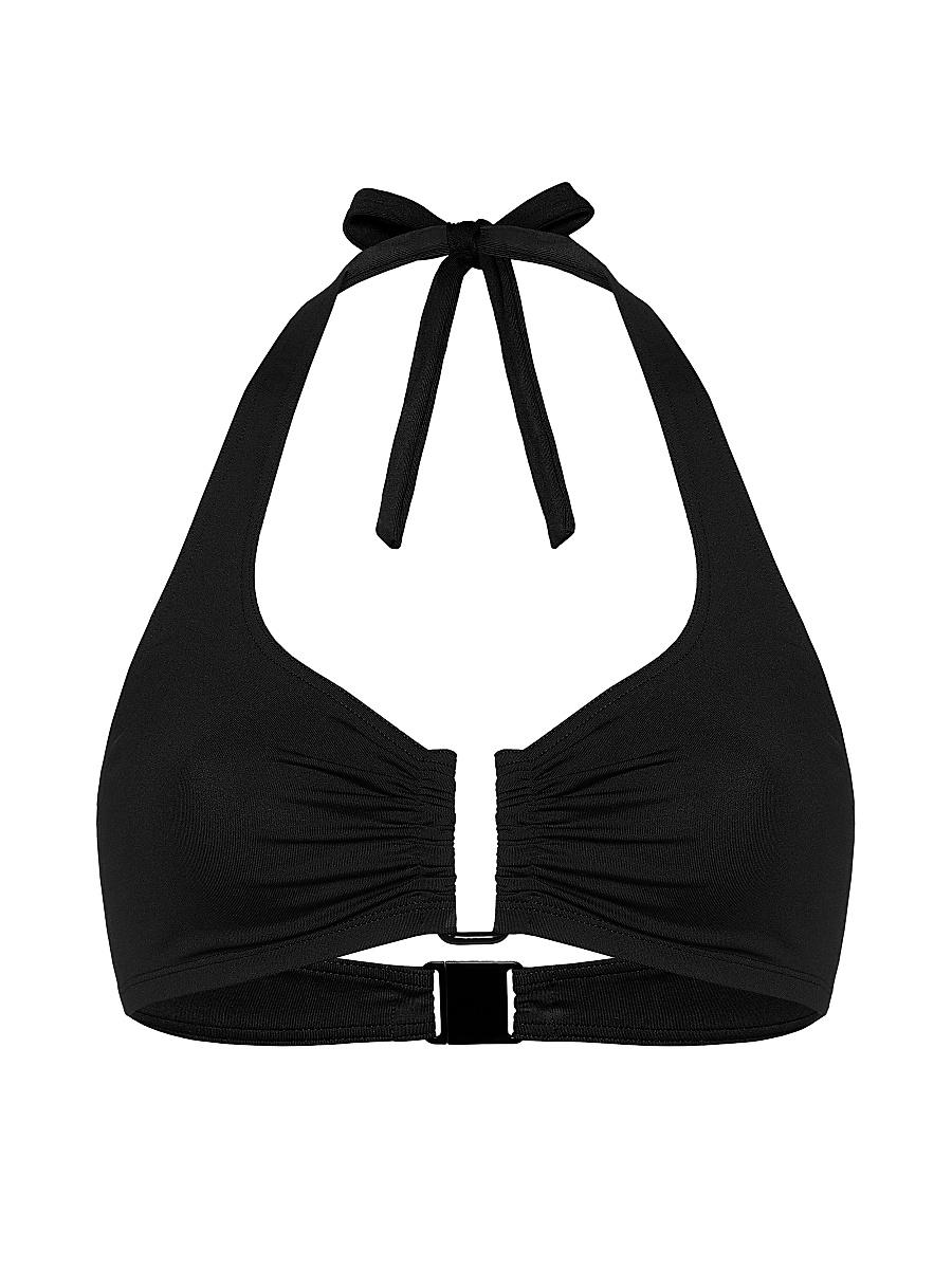 Womens Dedicace Ruched Halter Bikini Top Product Image