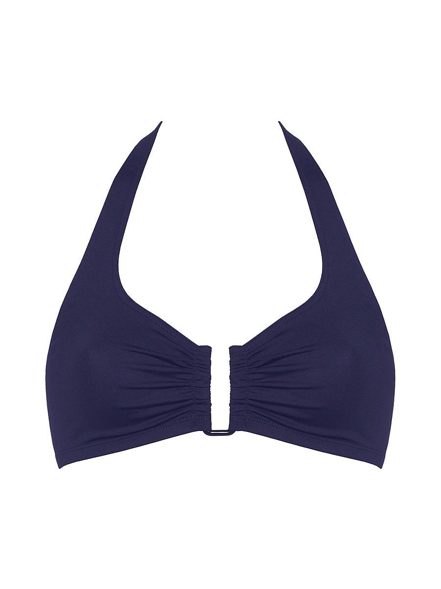 Womens Dedicace Ruched Halter Bikini Top Product Image